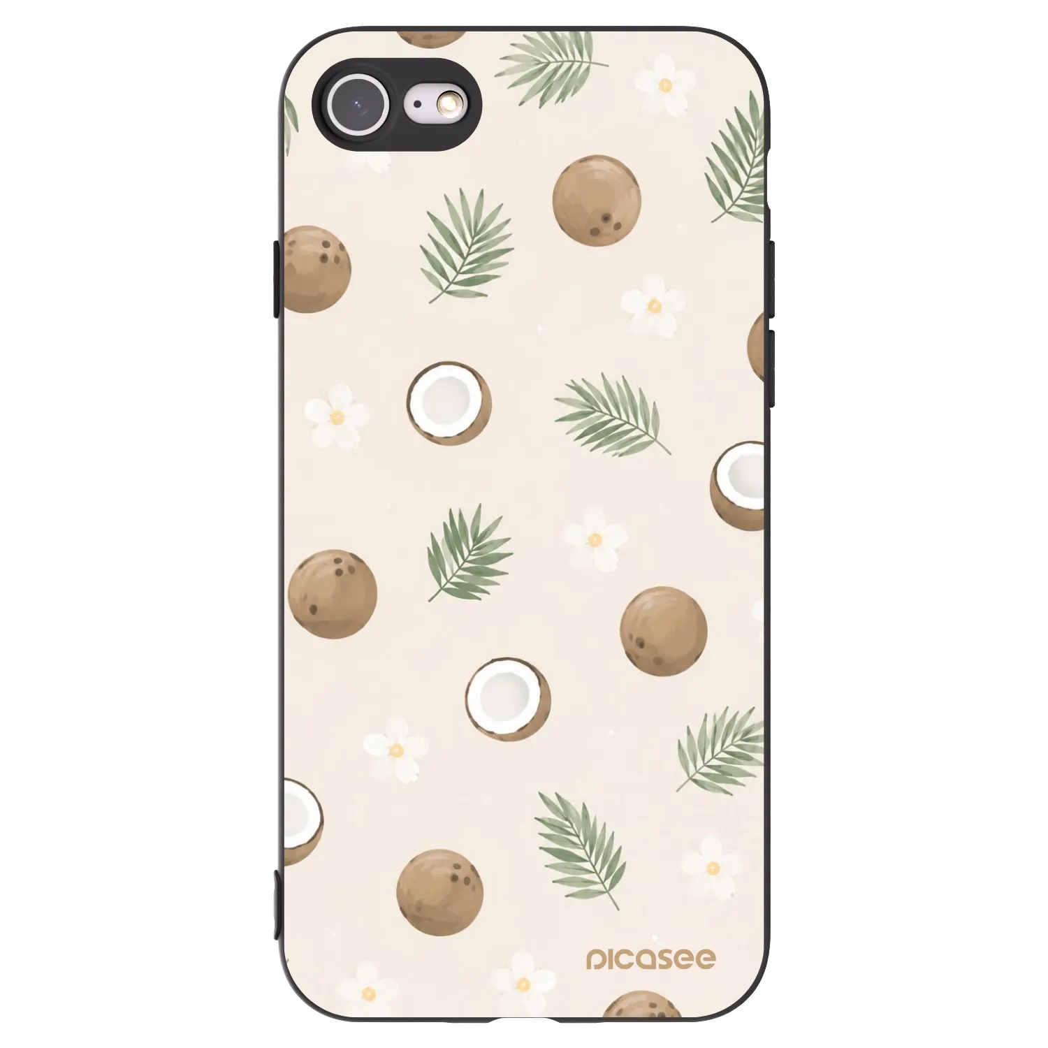Picasee Apple iPhone SE 2022 Hülle - Schwarzes Silikon - Coconut Breeze