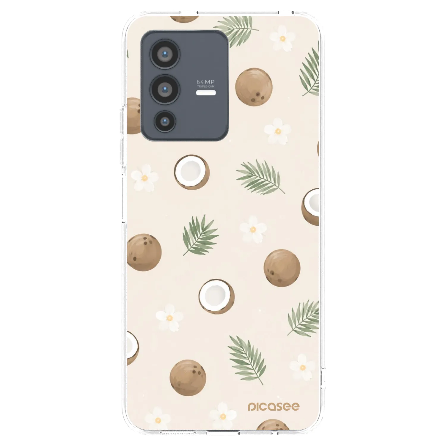 Picasee Vivo V23 5G Hülle - Transparentes Silikon - Coconut Breeze