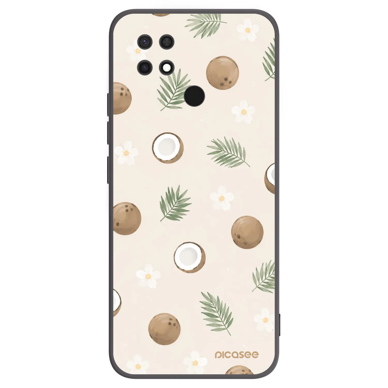 Picasee Xiaomi Redmi 10C Hülle - Schwarzes Silikon - Coconut Breeze