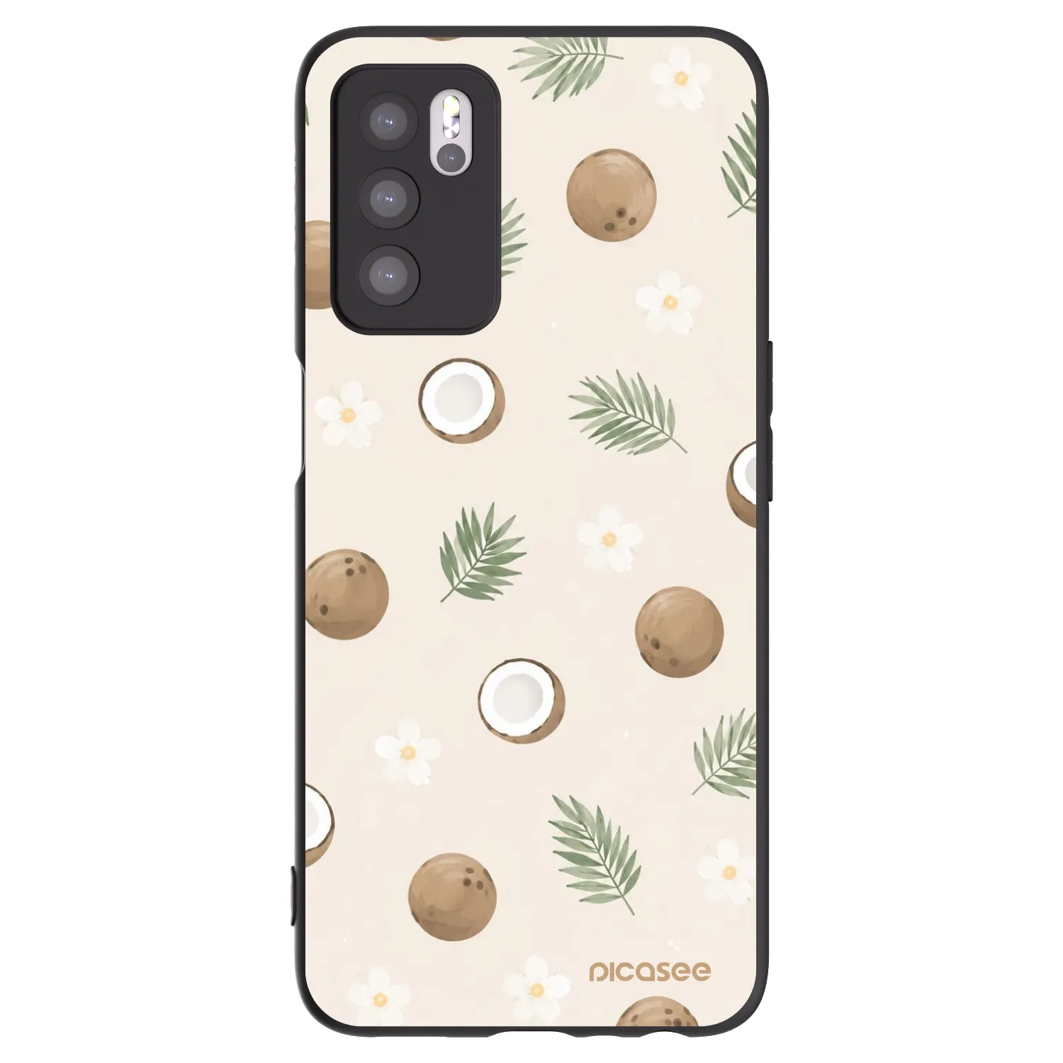 Picasee OPPO A16 Hülle - Schwarzes Silikon - Coconut Breeze