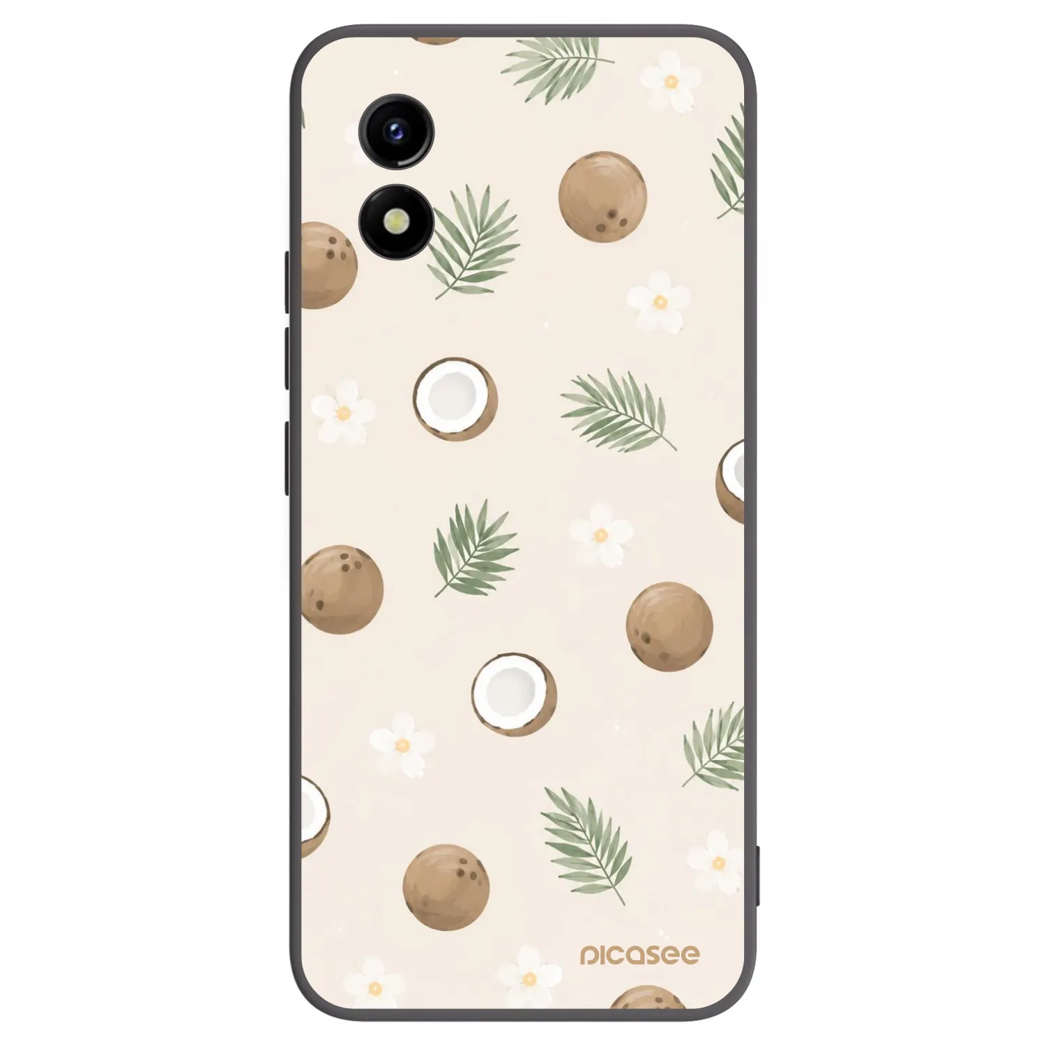 Picasee Vivo Y01 Hülle - Schwarzes Silikon - Coconut Breeze