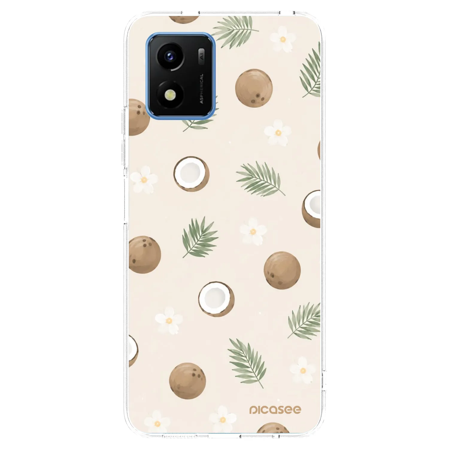 Picasee Vivo Y01 Hülle - Transparentes Silikon - Coconut Breeze