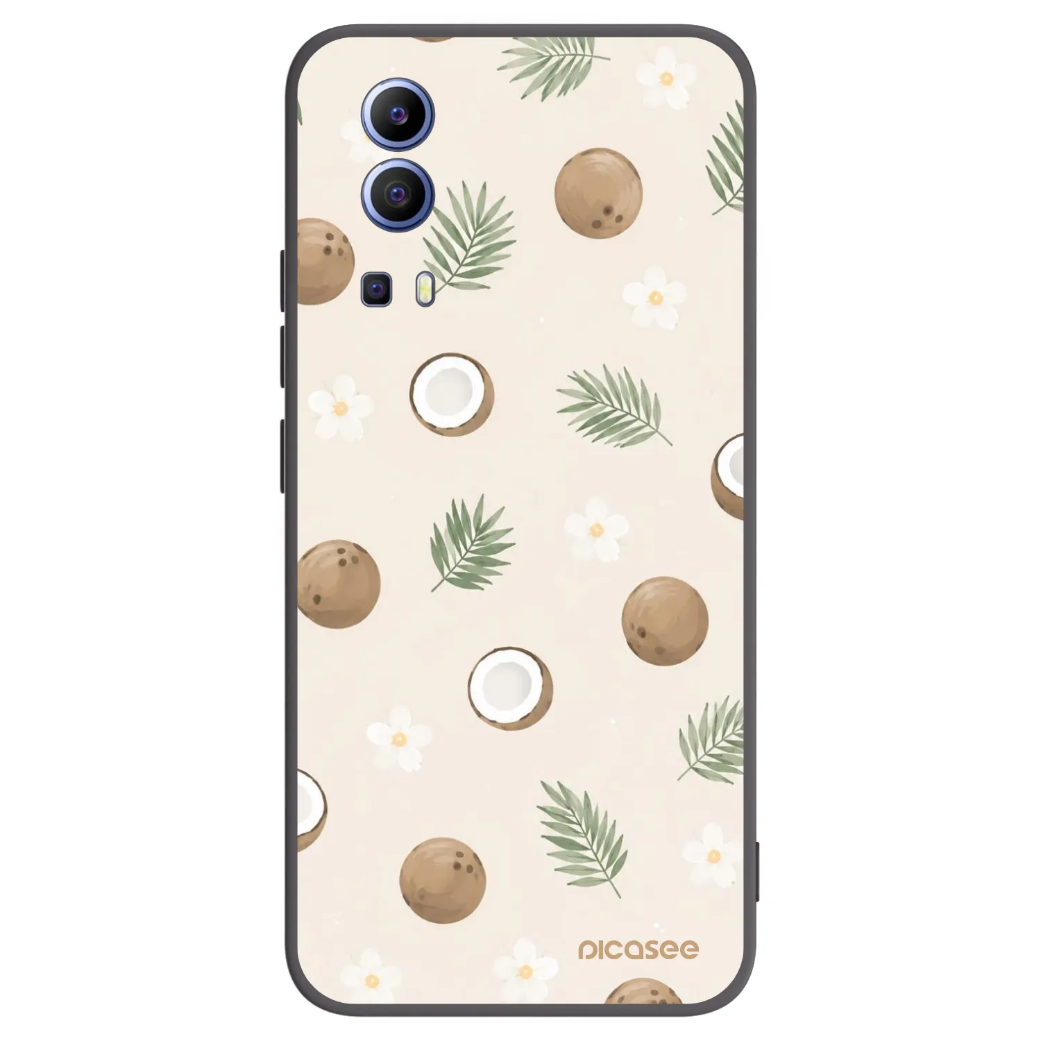 Picasee Vivo Y52 5G Hülle - Schwarzes Silikon - Coconut Breeze