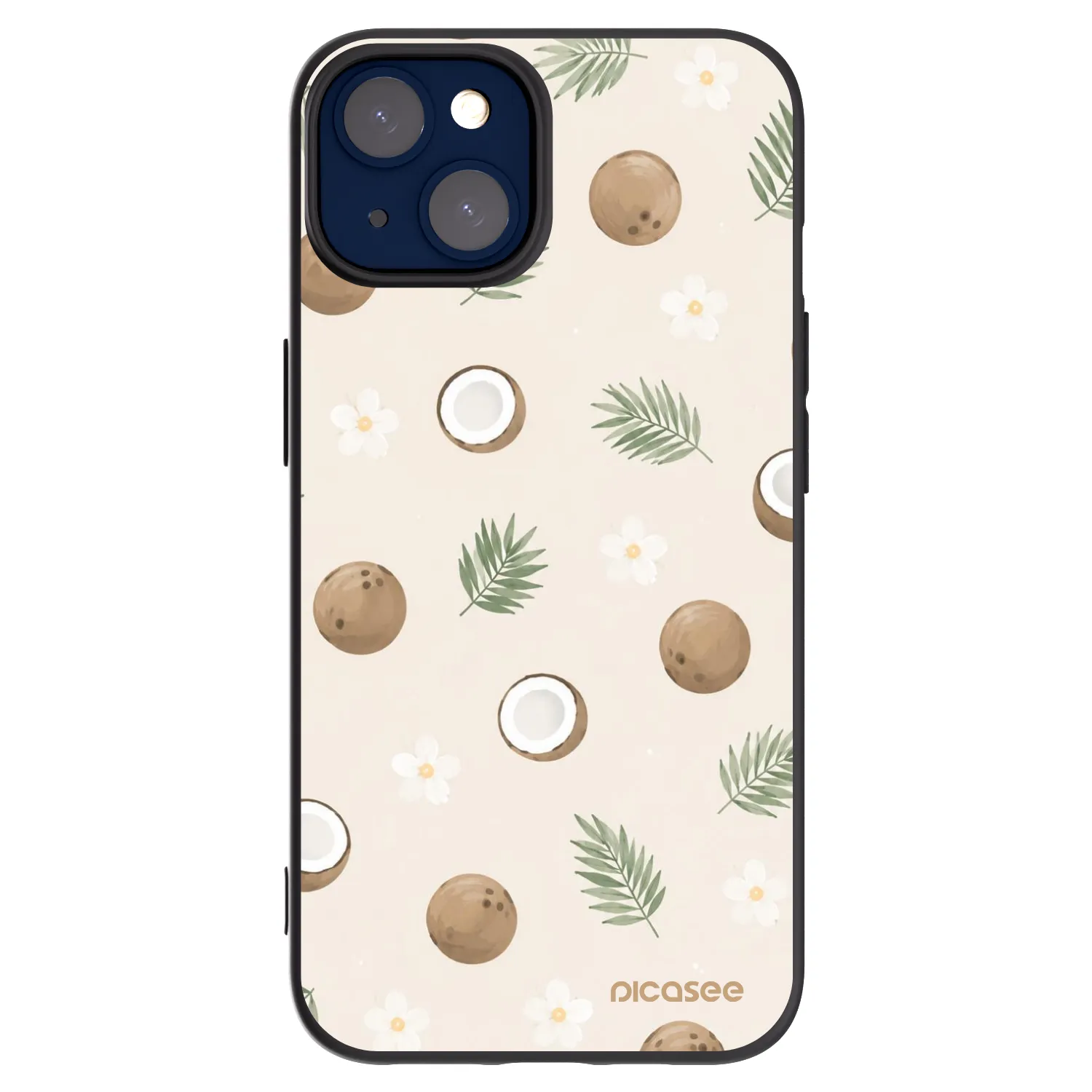 Picasee Apple iPhone 14 Hülle - Schwarzes Silikon - Coconut Breeze