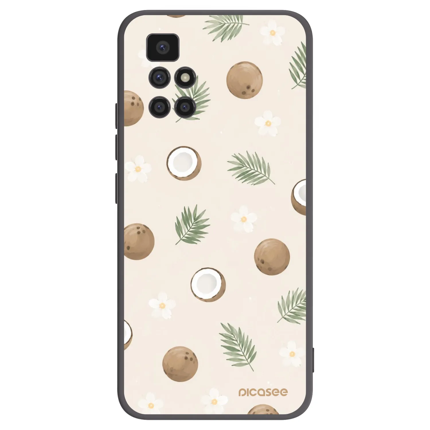 Picasee Xiaomi Redmi 10 (2022) Hülle - Schwarzes Silikon - Coconut Breeze