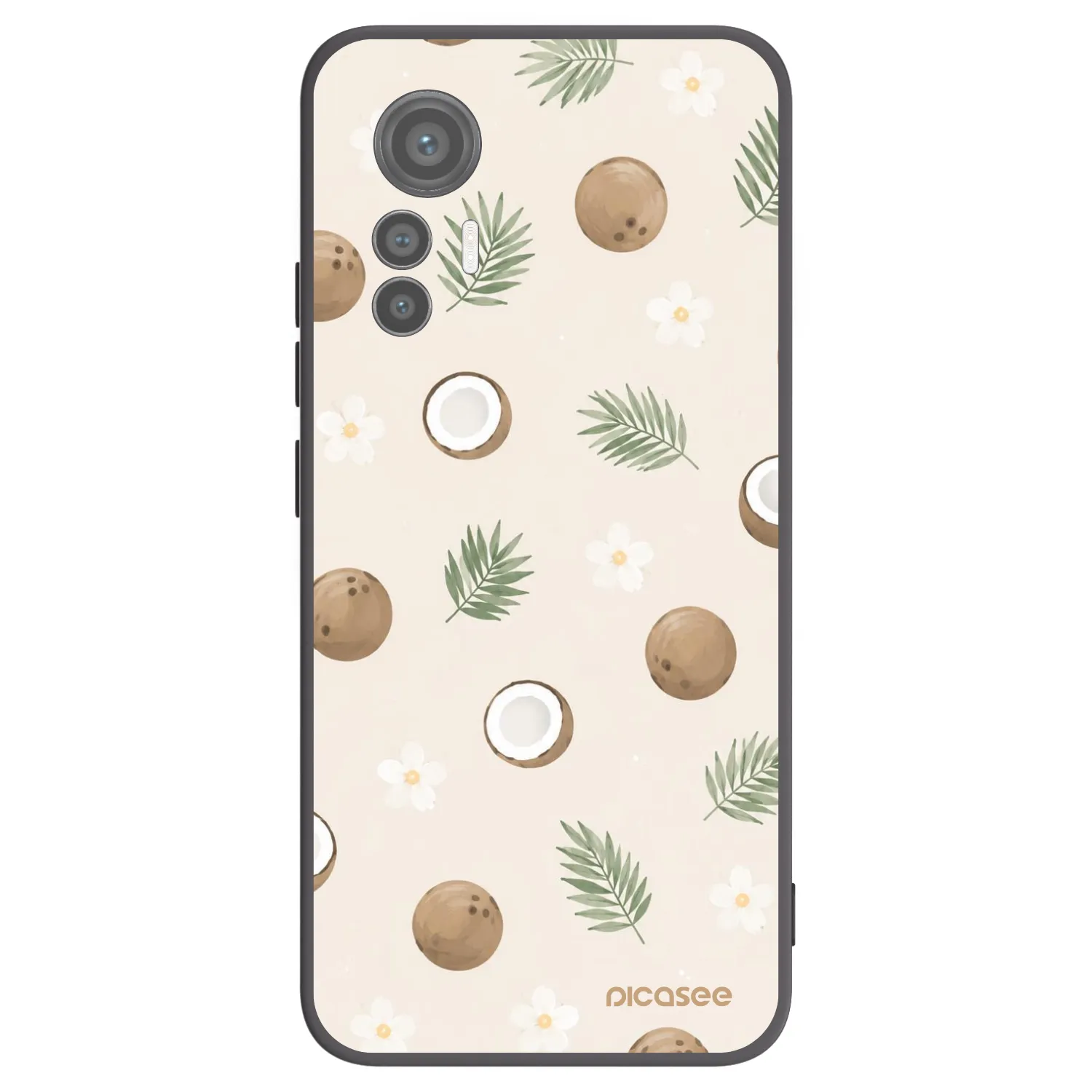 Picasee Xiaomi 12 Lite Hülle - Schwarzes Silikon - Coconut Breeze
