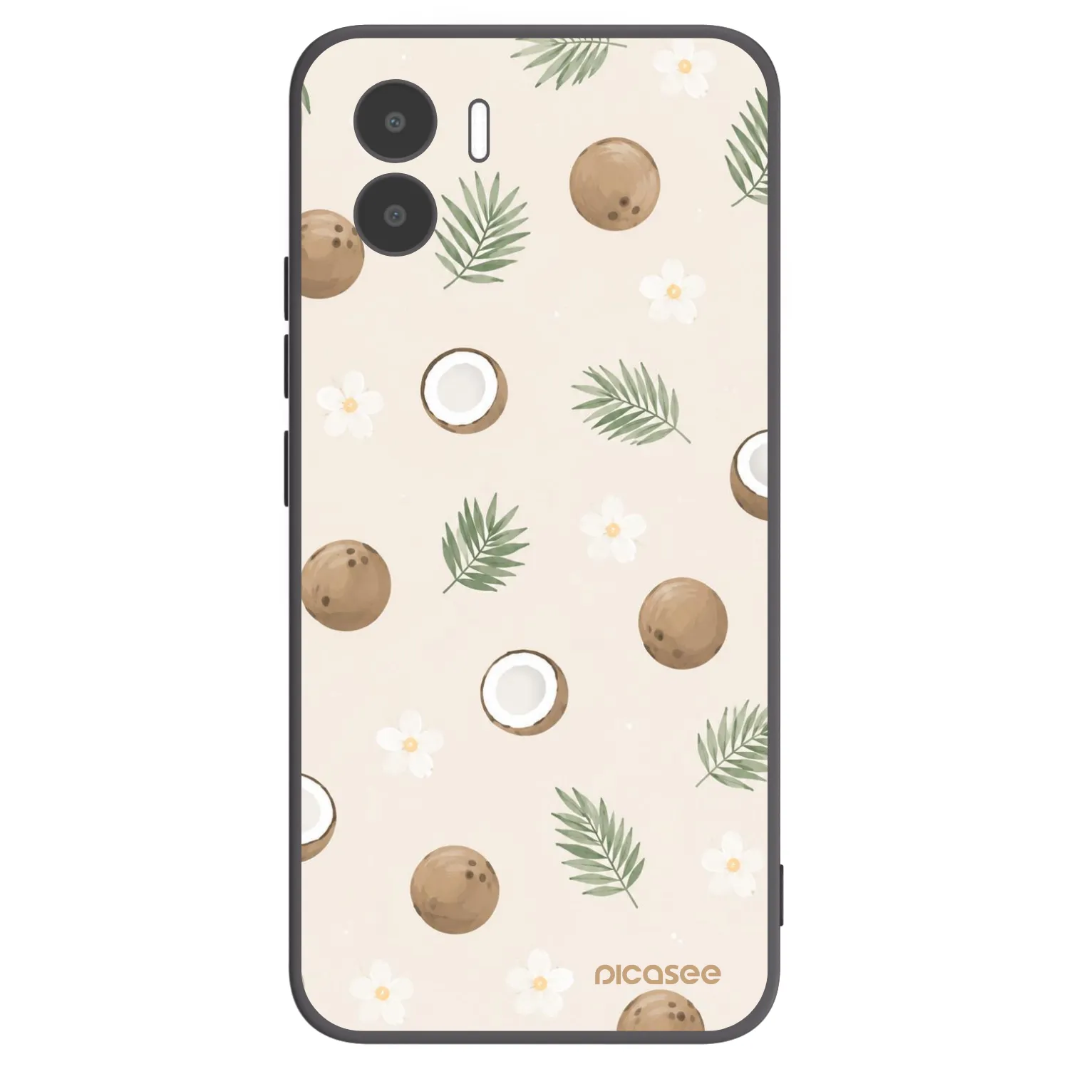 Picasee Xiaomi Redmi A1 Hülle - Schwarzes Silikon - Coconut Breeze