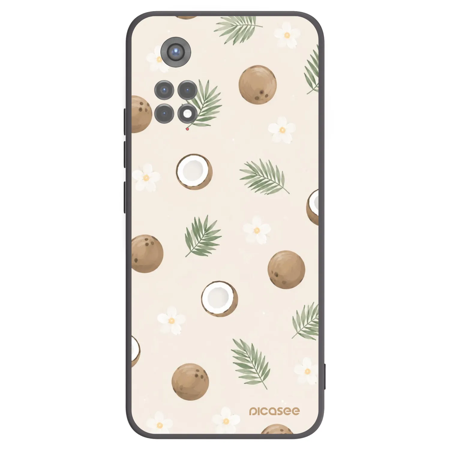 Picasee Xiaomi Redmi Note 11S 5G Hülle - Schwarzes Silikon - Coconut Breeze