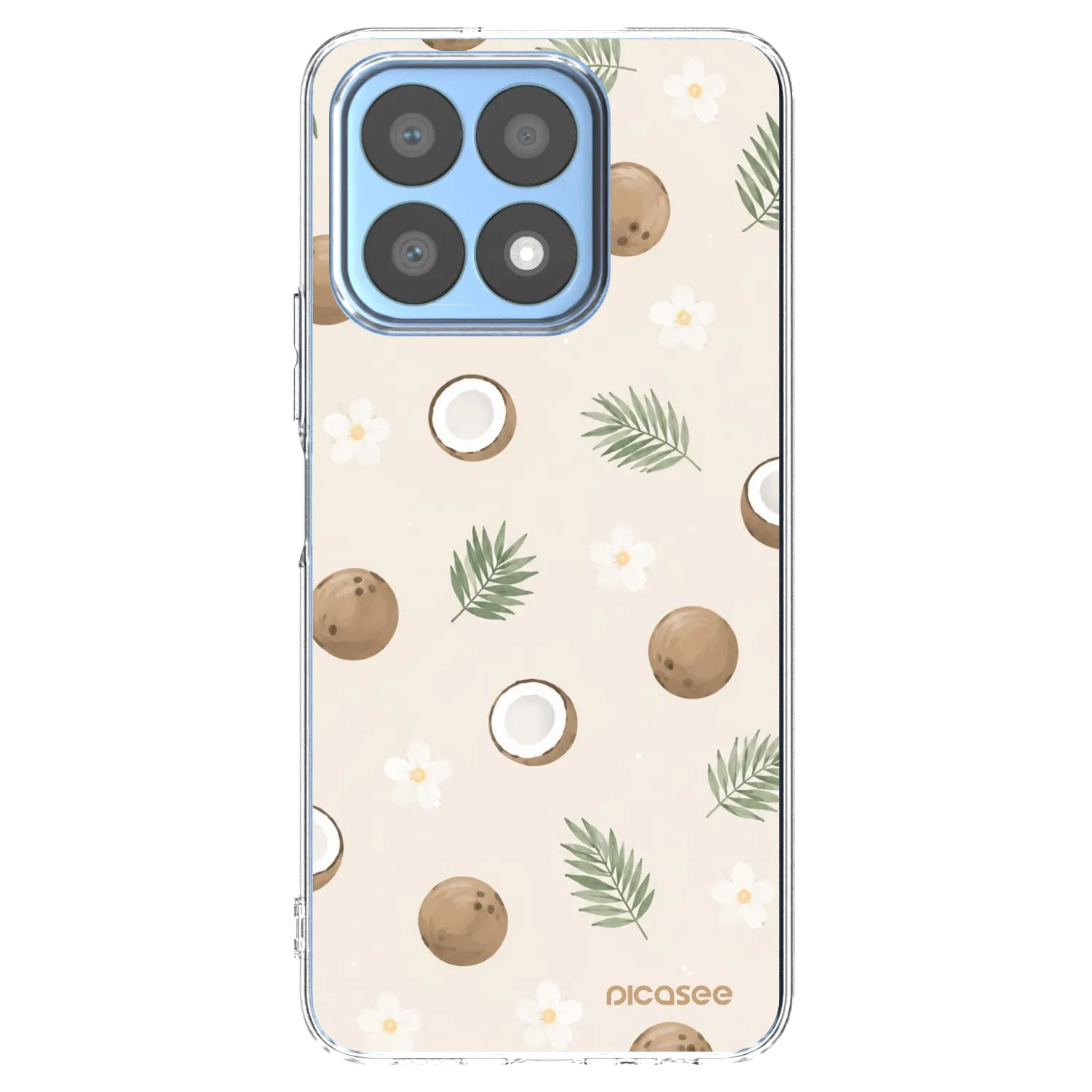 Picasee Honor X8a Hülle - Transparentes Silikon - Coconut Breeze