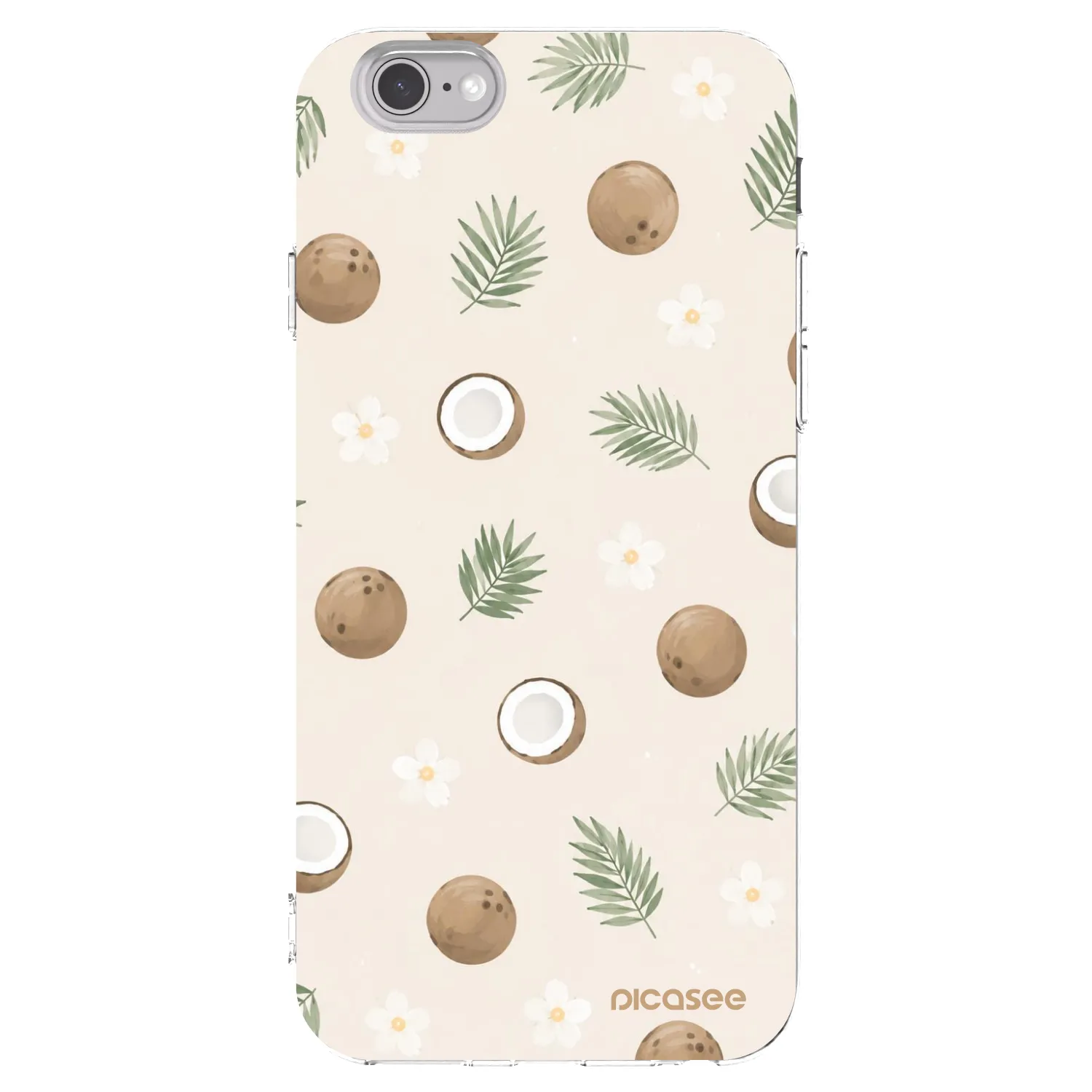 Picasee Apple iPhone 6/6S Hülle - Transparentes Silikon - Coconut Breeze