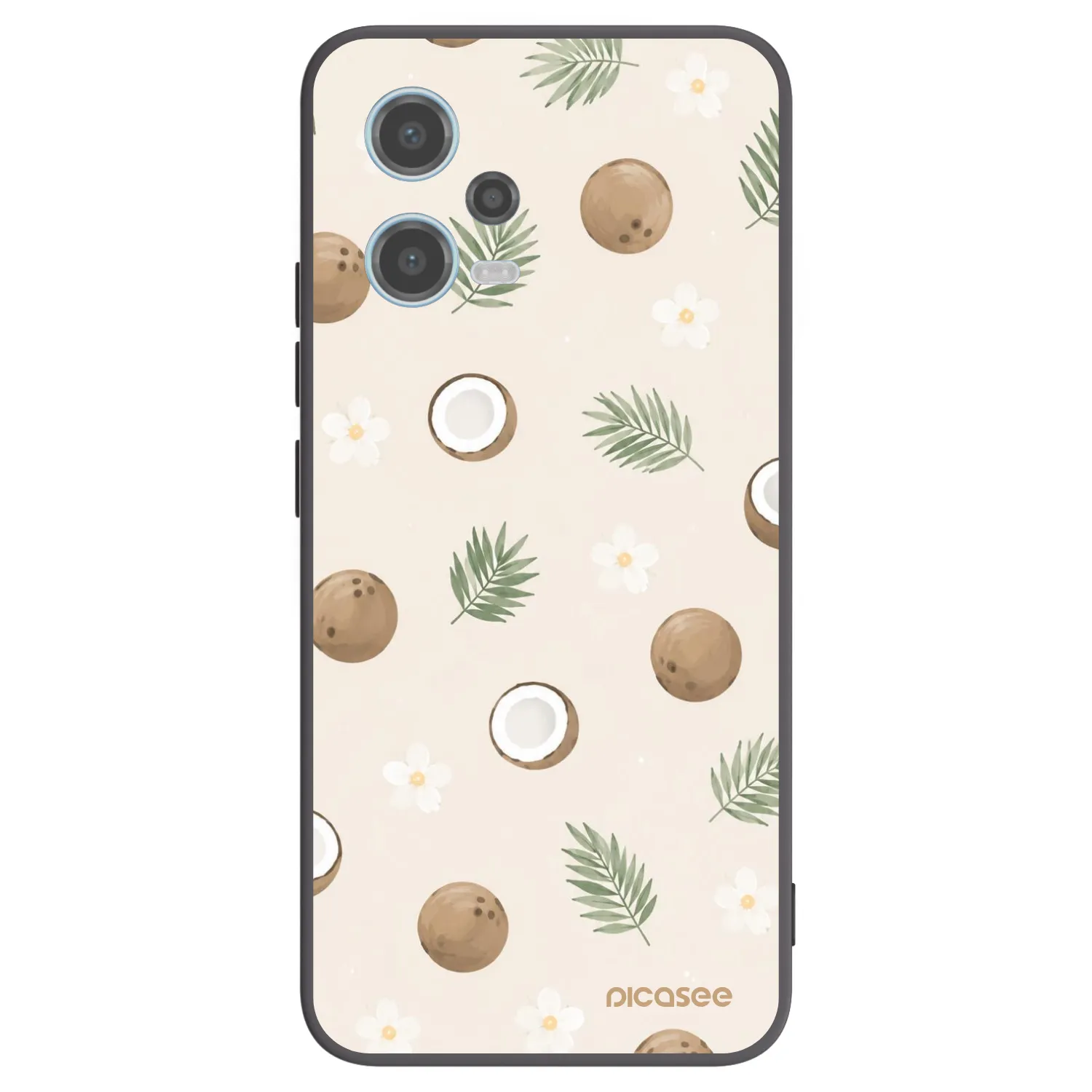 Picasee Xiaomi Redmi Note 12 5G Hülle - Schwarzes Silikon - Coconut Breeze