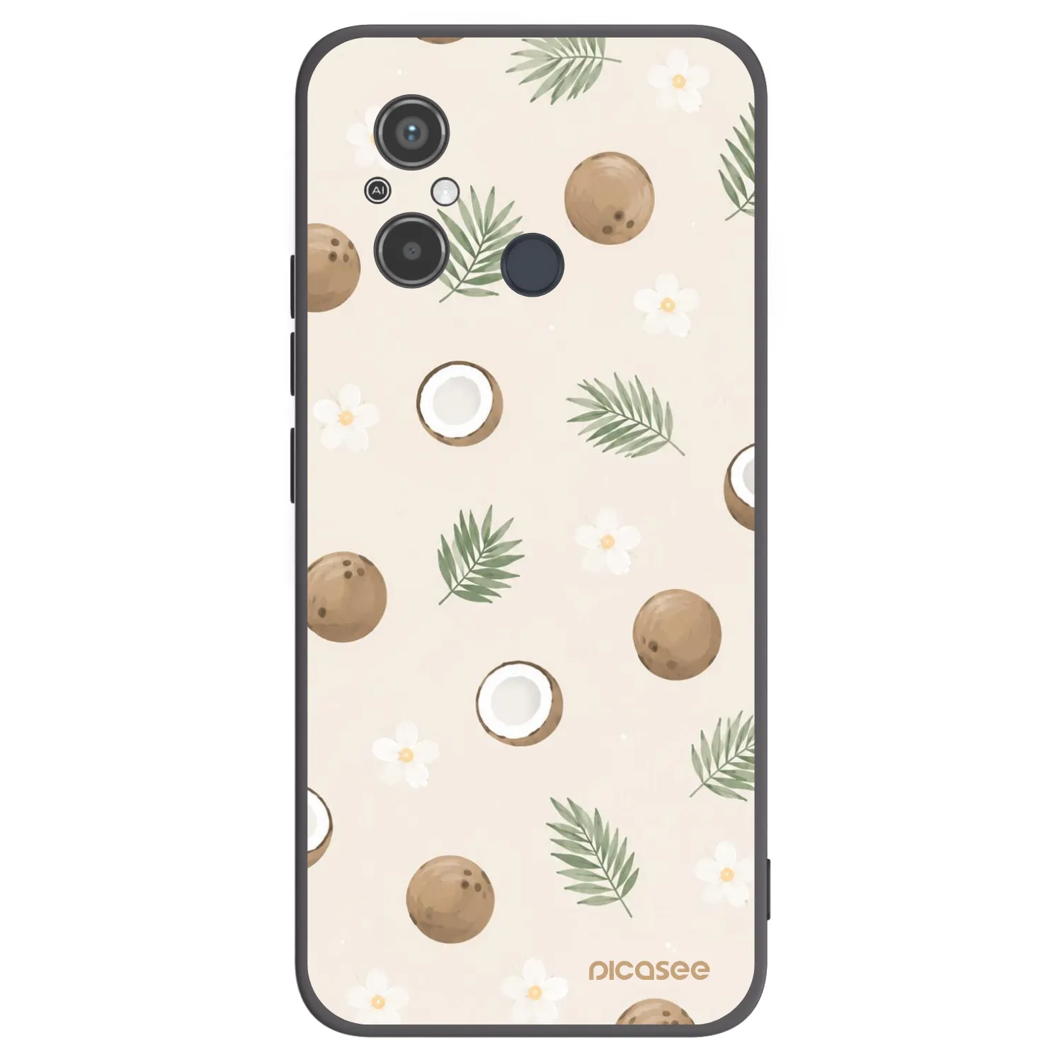 Picasee Xiaomi Redmi 12C Hülle - Schwarzes Silikon - Coconut Breeze