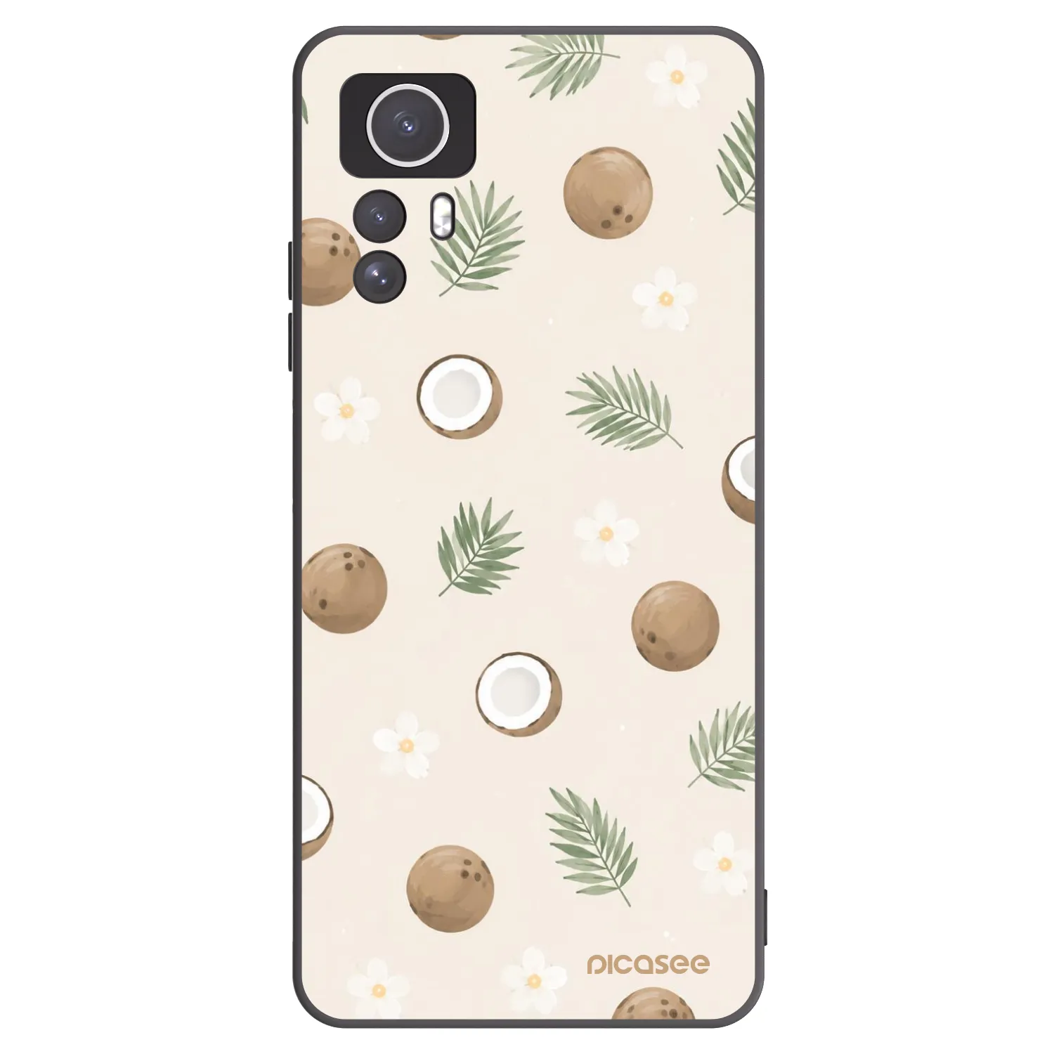 Picasee Xiaomi Redmi Note 12S Hülle - Schwarzes Silikon - Coconut Breeze