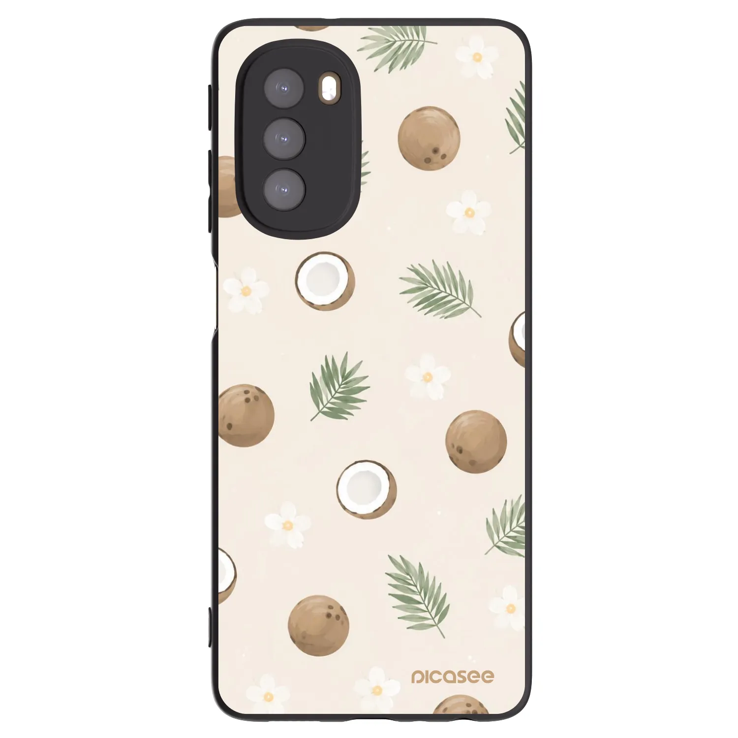 Picasee Motorola Moto G51 Hülle - Schwarzes Silikon - Coconut Breeze