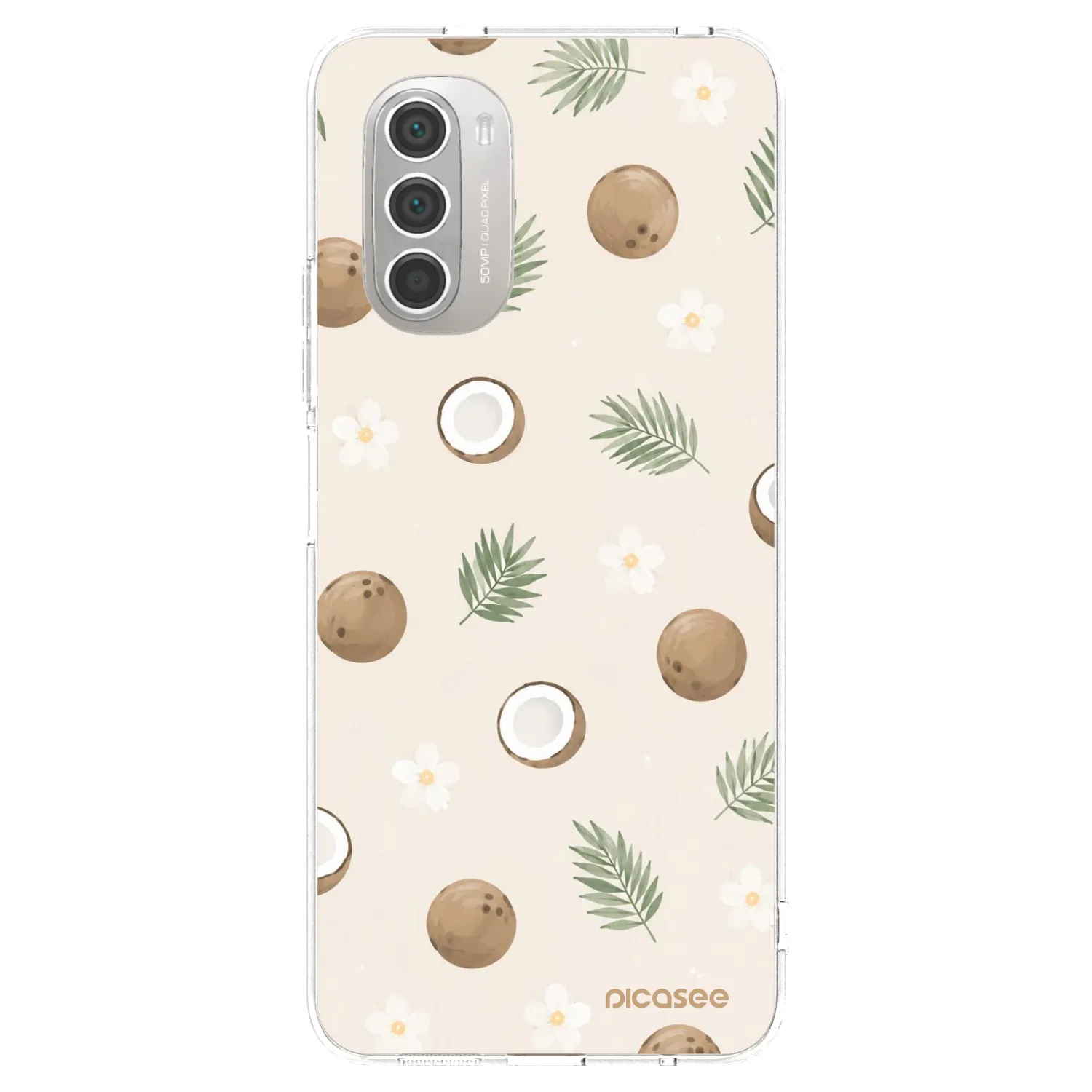 Picasee Motorola Moto G51 Hülle - Transparentes Silikon - Coconut Breeze