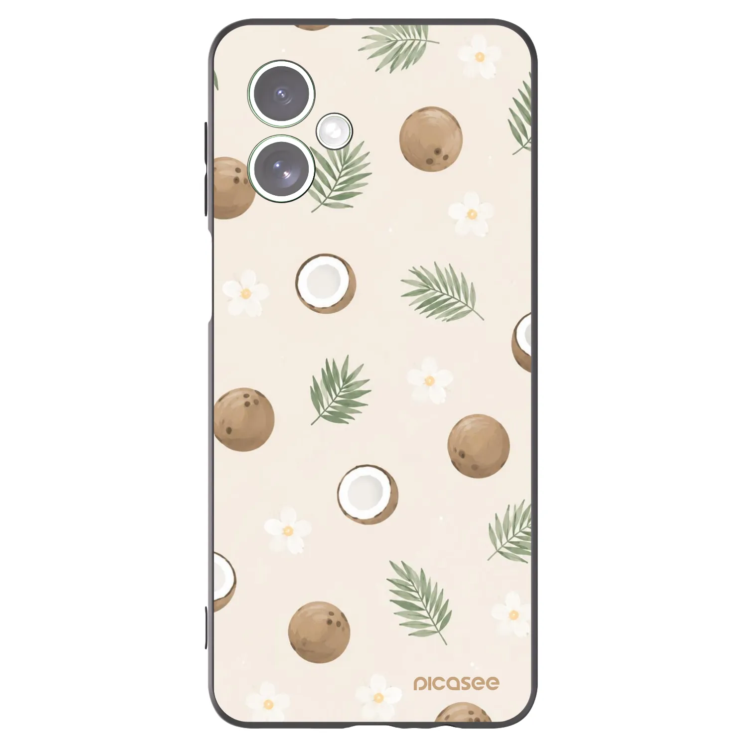 Picasee Motorola Moto G54 5G Hülle - Schwarzes Silikon - Coconut Breeze