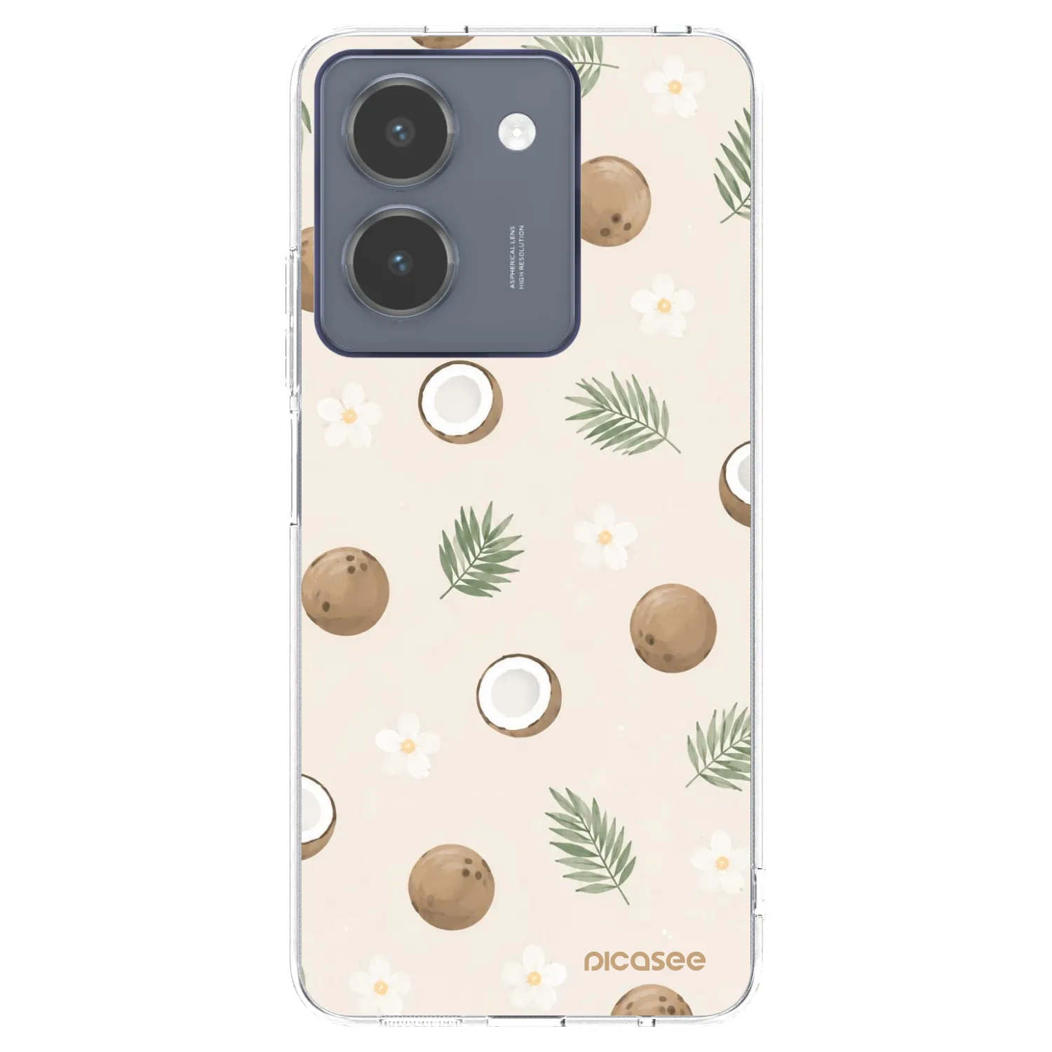 Picasee Vivo Y36 4G Hülle - Transparentes Silikon - Coconut Breeze