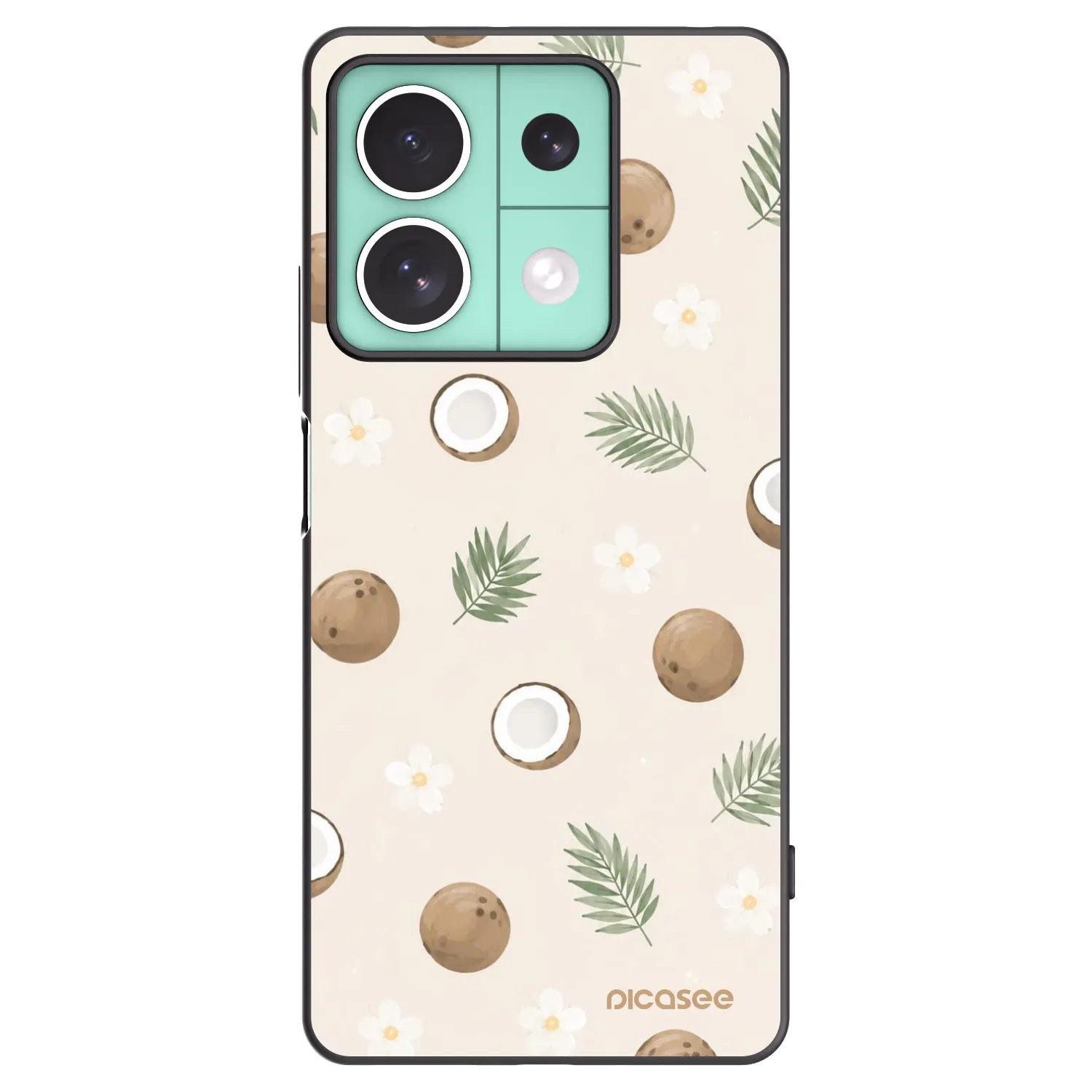 Picasee Xiaomi Redmi Note 13 5G Hülle - Schwarzes Silikon - Coconut Breeze