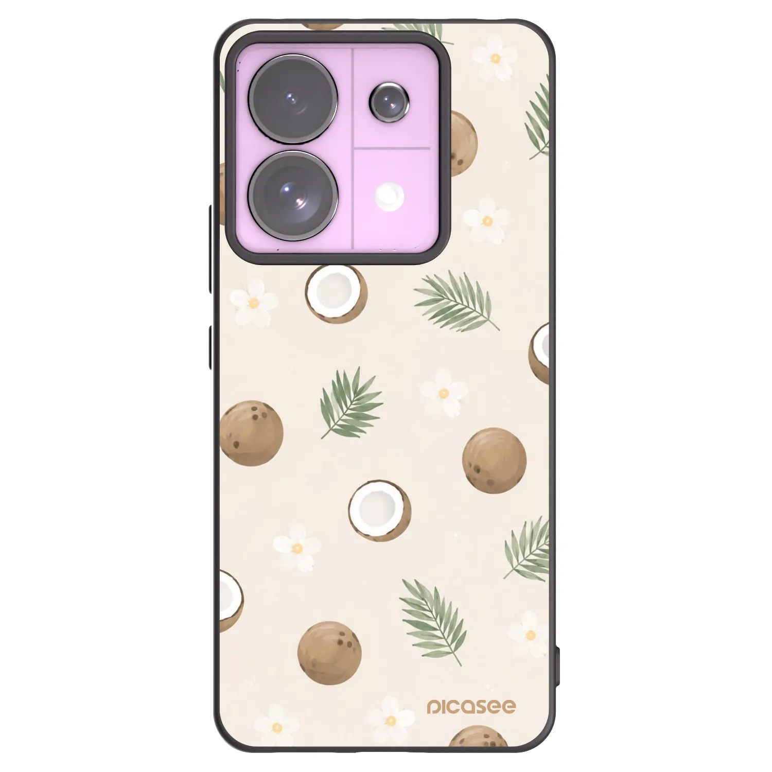 Picasee Xiaomi Redmi Note 13 Pro 5G Hülle - Schwarzes Silikon - Coconut Breeze