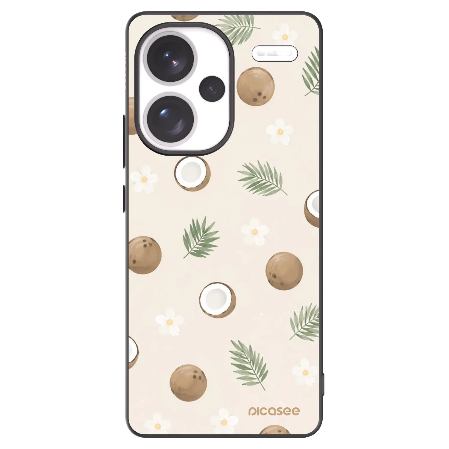 Picasee Xiaomi Redmi Note 13 Pro+ 5G Hülle - Schwarzes Silikon - Coconut Breeze