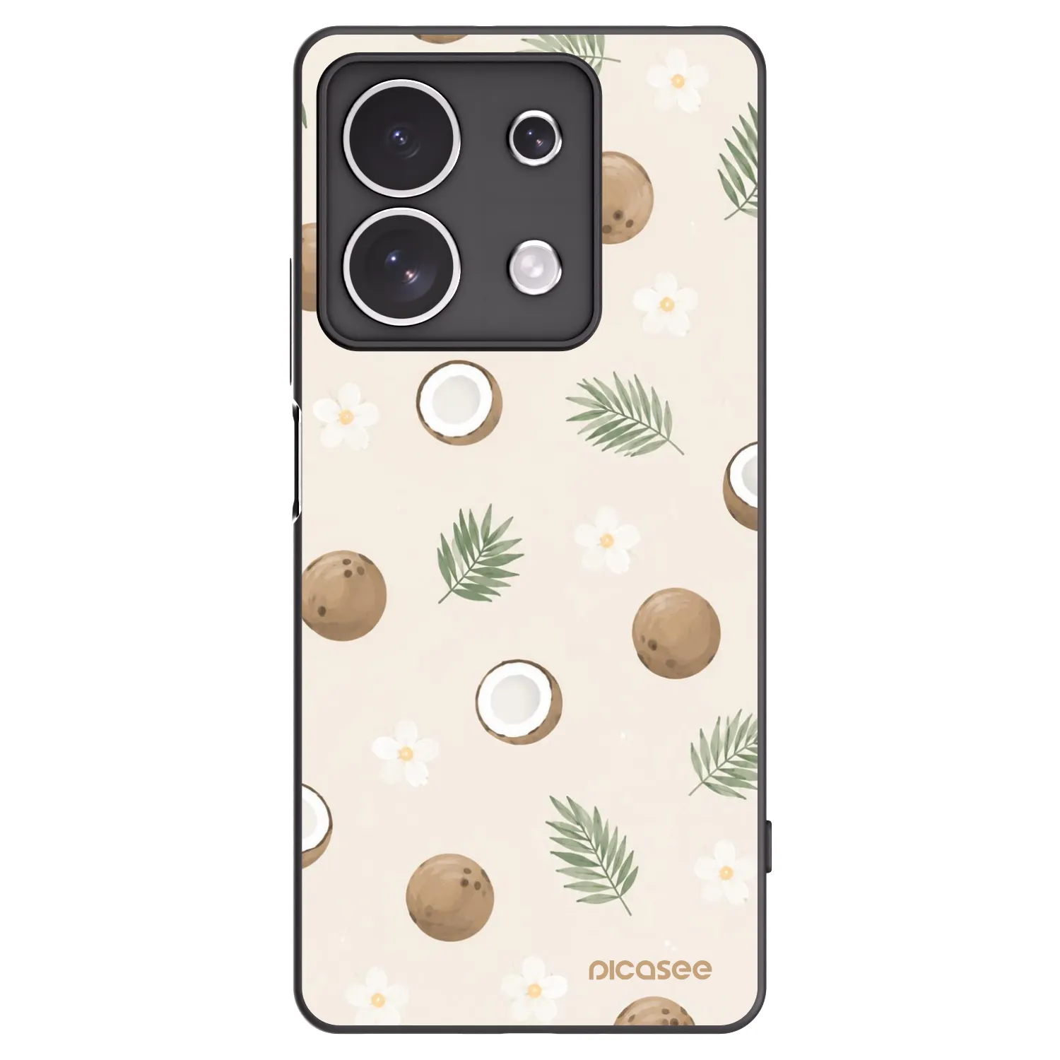 Picasee Xiaomi Redmi Note 13 4G Hülle - Schwarzes Silikon - Coconut Breeze