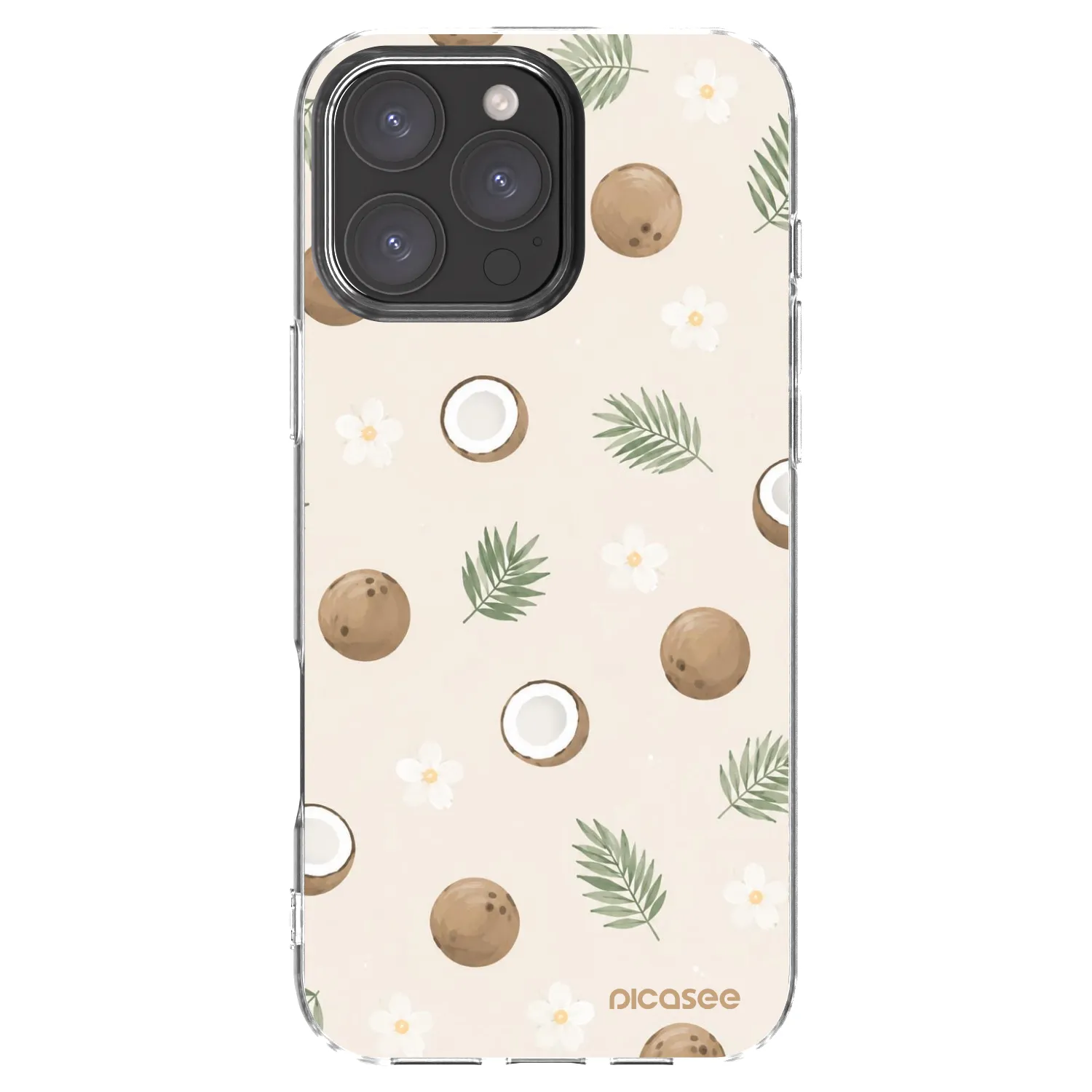 Picasee Apple iPhone 16 Pro Max Hülle - Transparentes Silikon - Coconut Breeze