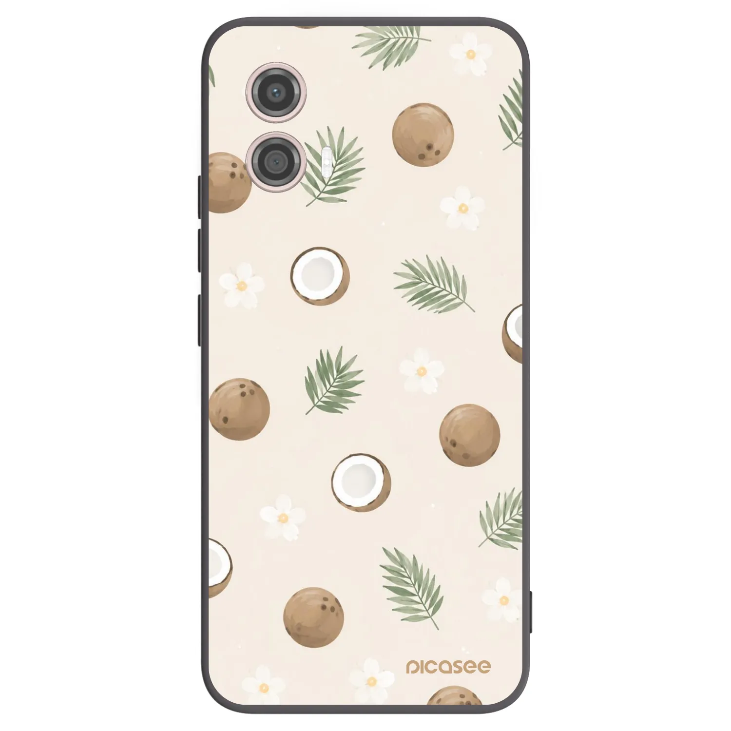 Picasee Motorola Moto G53 5G Hülle - Schwarzes Silikon - Coconut Breeze