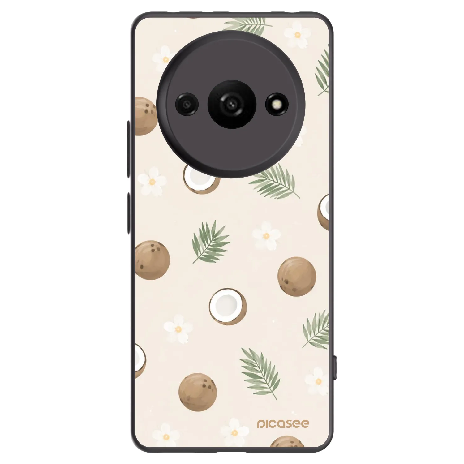 Picasee Xiaomi Redmi A3 Hülle - Schwarzes Silikon - Coconut Breeze