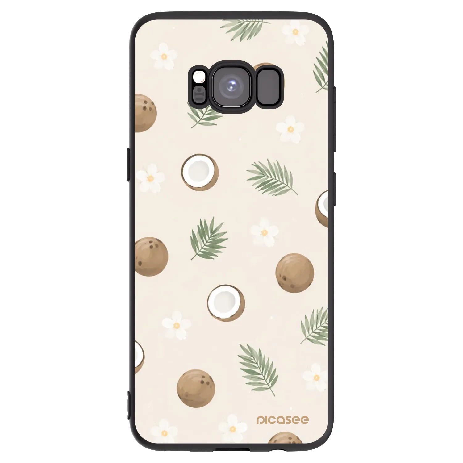 Picasee Samsung Galaxy S8 G950F Hülle - Schwarzes Silikon - Coconut Breeze