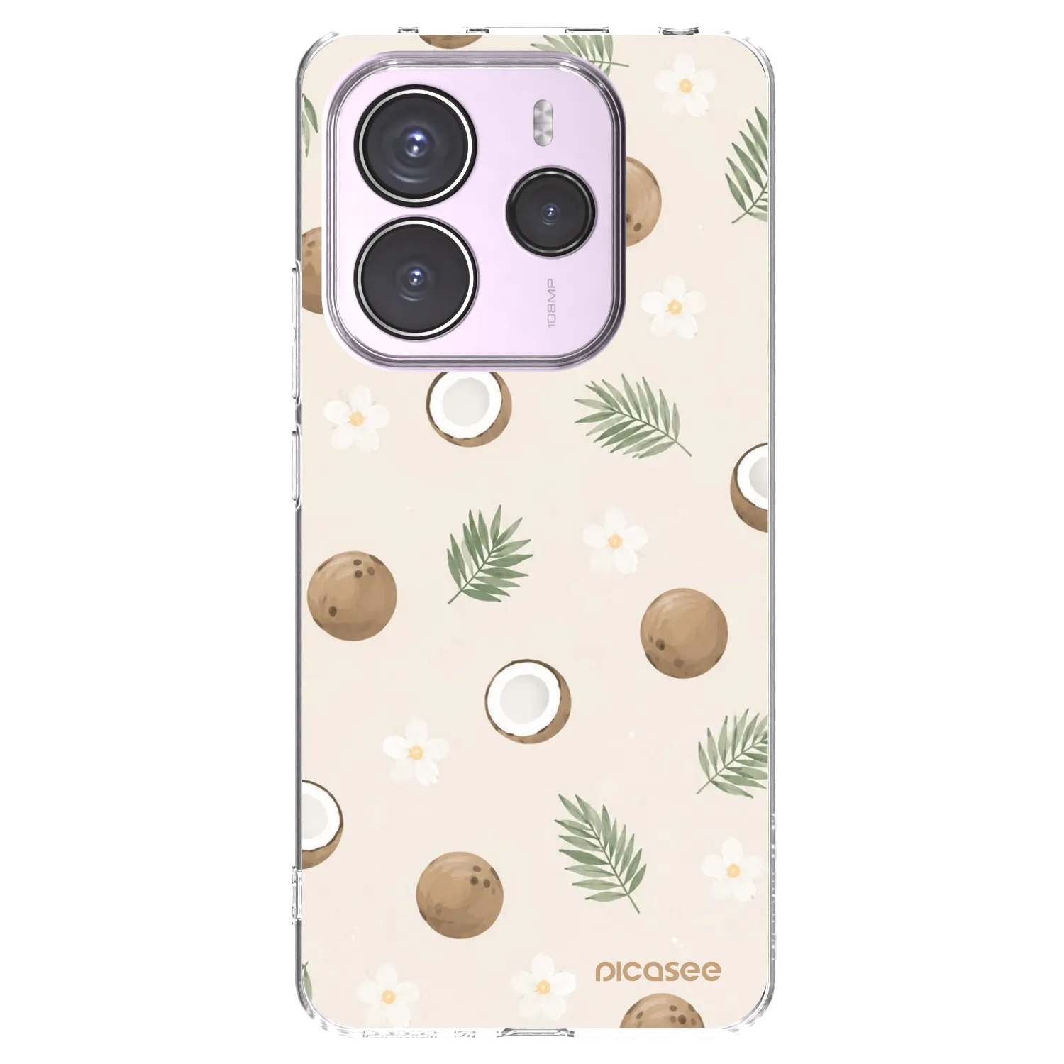 Picasee Xiaomi Redmi Note 14 5G Hülle - Transparentes Silikon - Coconut Breeze