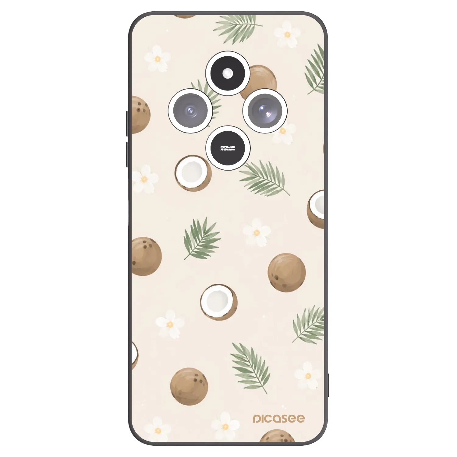 Picasee Xiaomi Redmi 14C Hülle - Schwarzes Silikon - Coconut Breeze