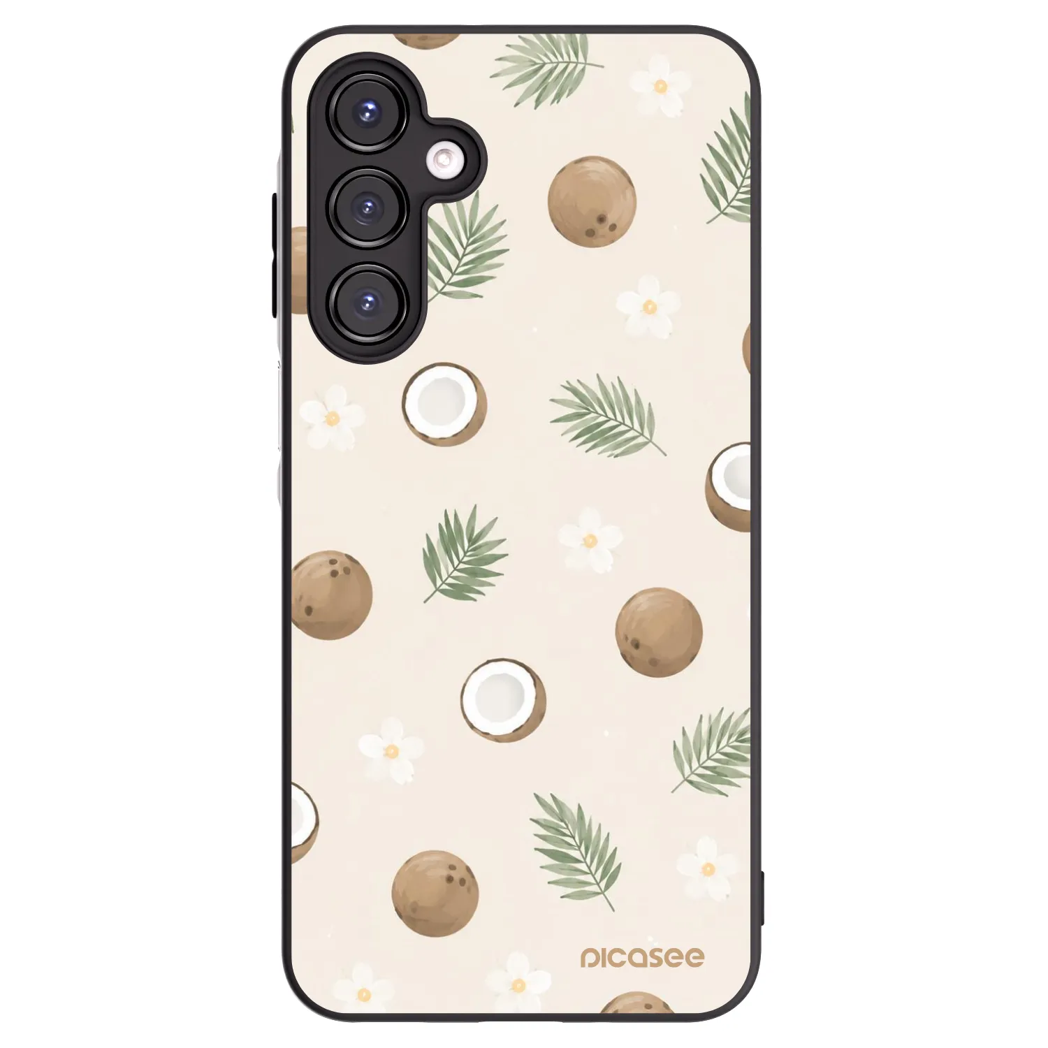 Picasee Samsung Galaxy A16 5G Hülle - Schwarzes Silikon - Coconut Breeze