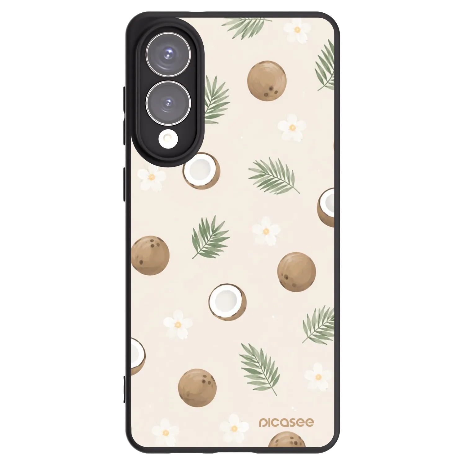 Picasee Samsung Galaxy S25 Edge 5G Hülle - Schwarzes Silikon - Coconut Breeze