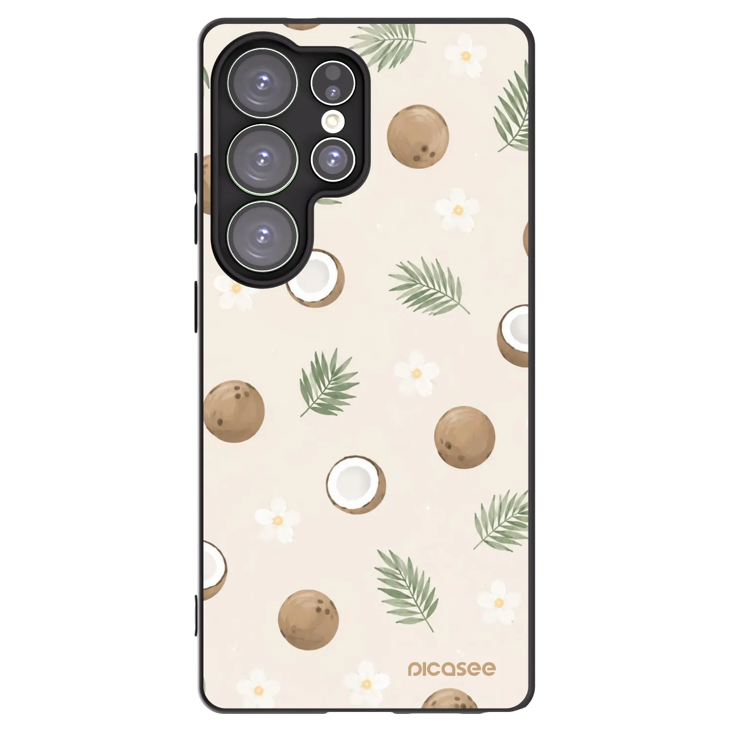 Picasee Samsung Galaxy S25 Ultra 5G Hülle - Schwarzes Silikon - Coconut Breeze