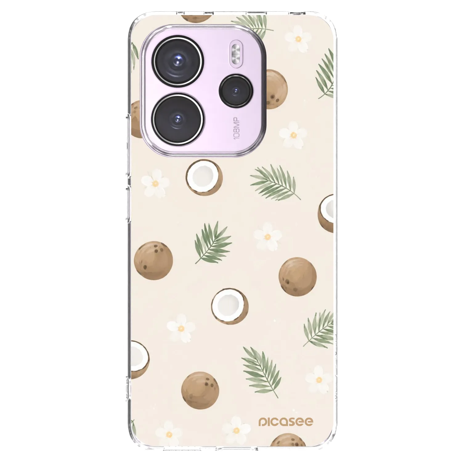 Picasee Xiaomi Redmi Note 14 4G Hülle - Transparentes Silikon - Coconut Breeze