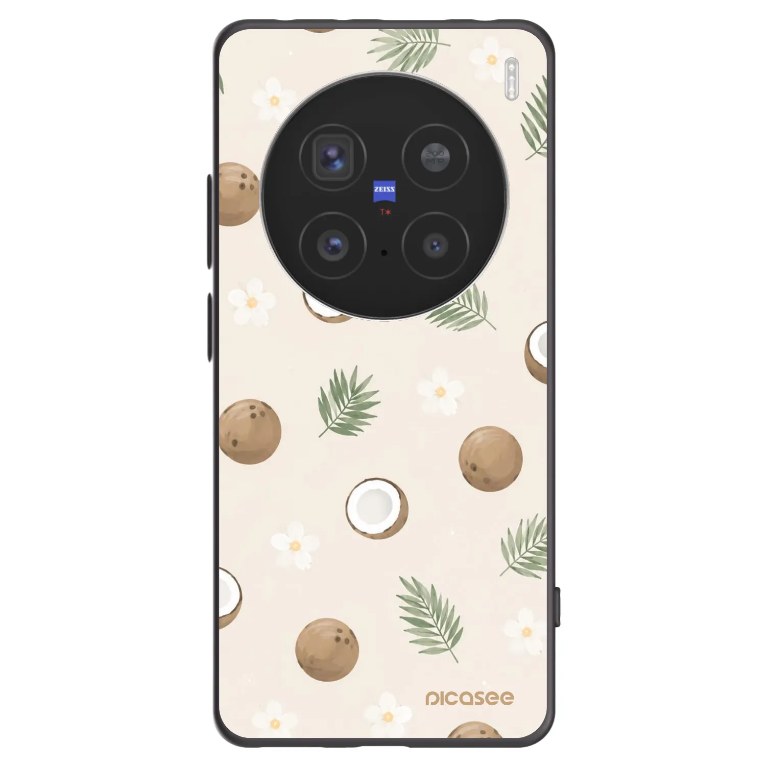 Picasee Vivo X200 Pro Hülle - Schwarzes Silikon - Coconut Breeze