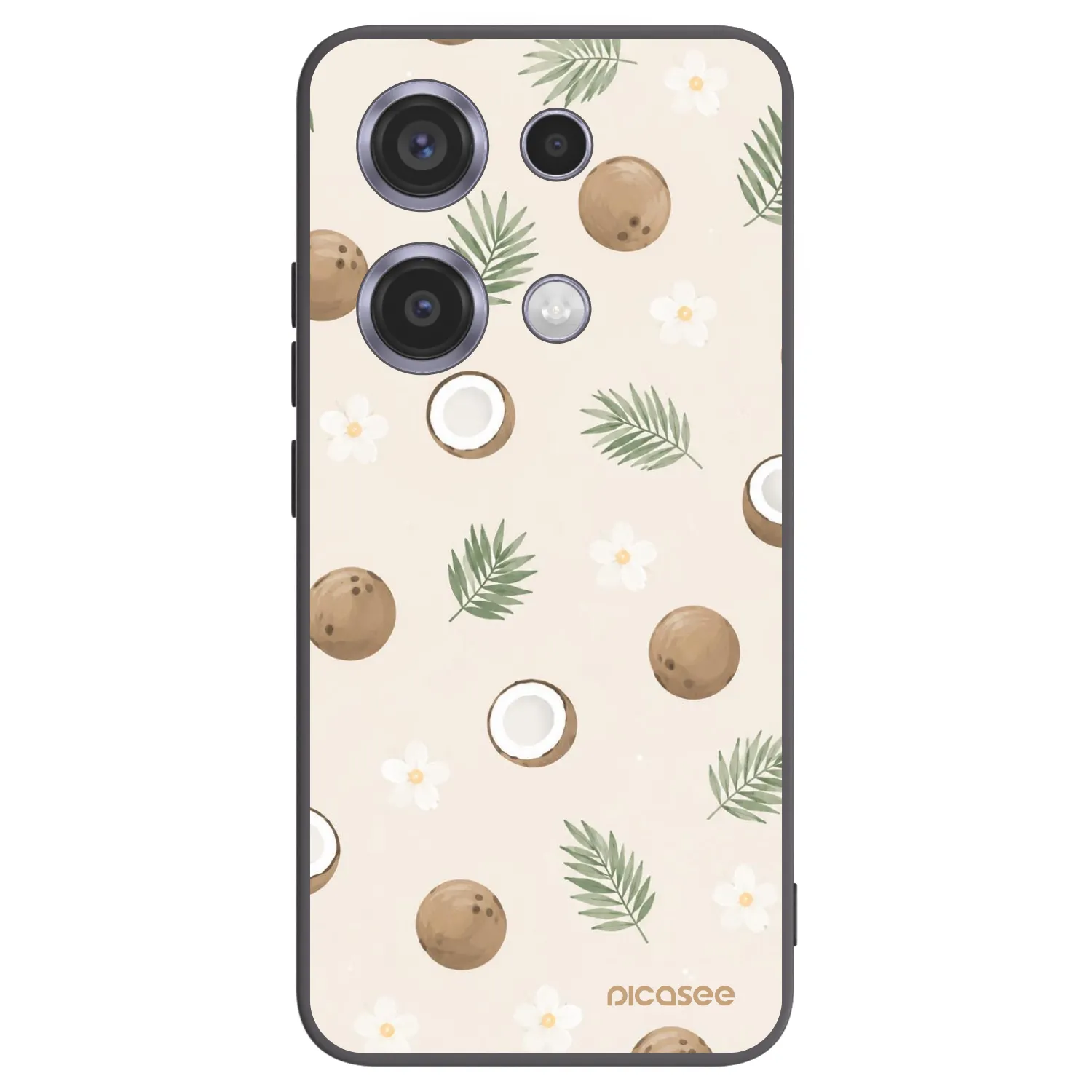 Picasee Xiaomi Redmi Note 14S Hülle - Schwarzes Silikon - Coconut Breeze