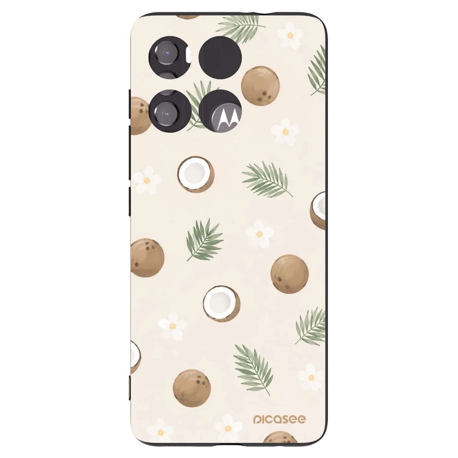 Picasee Motorola Edge 60 5G Hülle - Schwarzes Silikon - Coconut Breeze