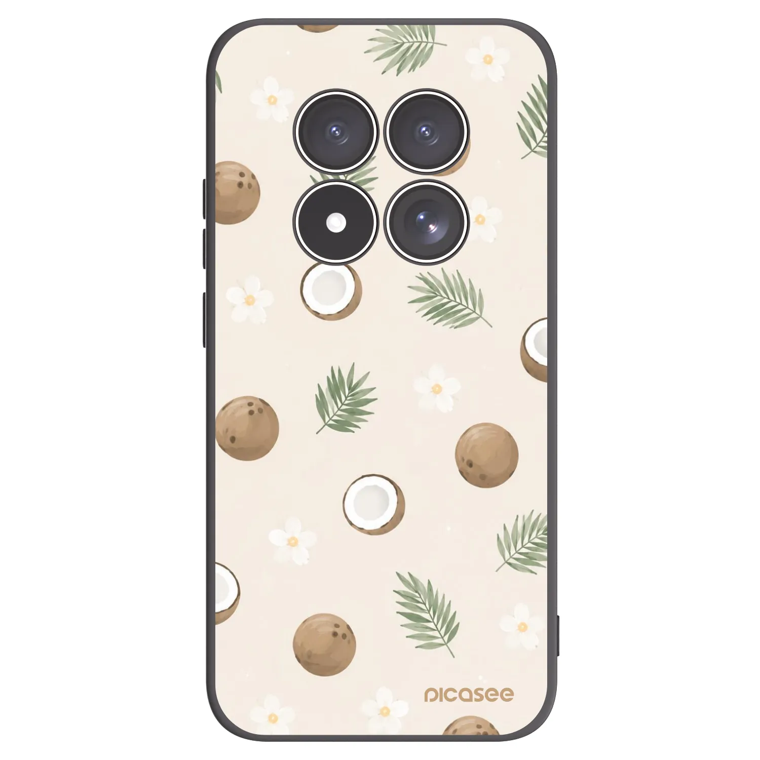 Picasee Xiaomi Redmi Note 15 Pro 4G Hülle - Schwarzes Silikon - Coconut Breeze
