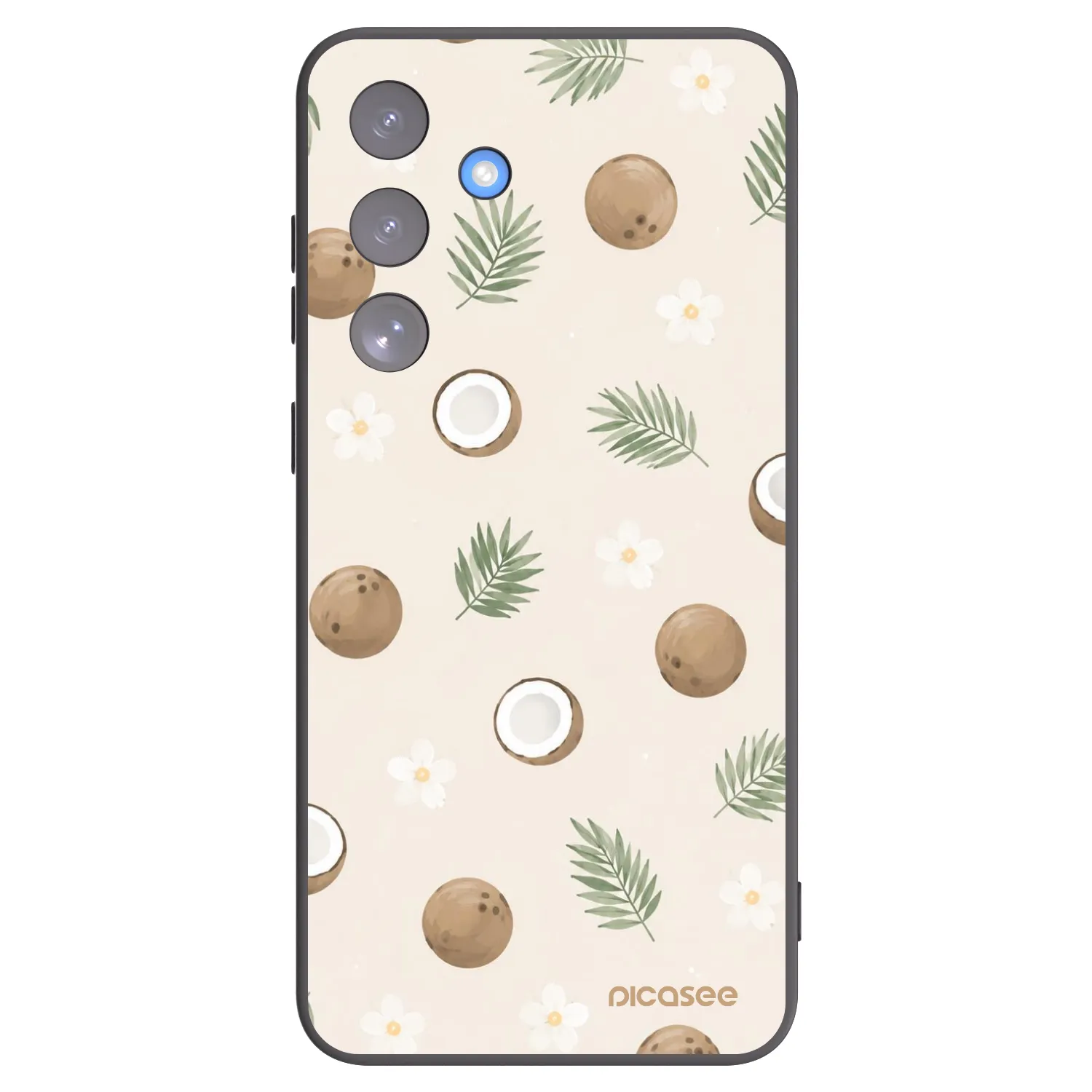 Picasee Samsung Galaxy S25 FE 5G Hülle - Schwarzes Silikon - Coconut Breeze