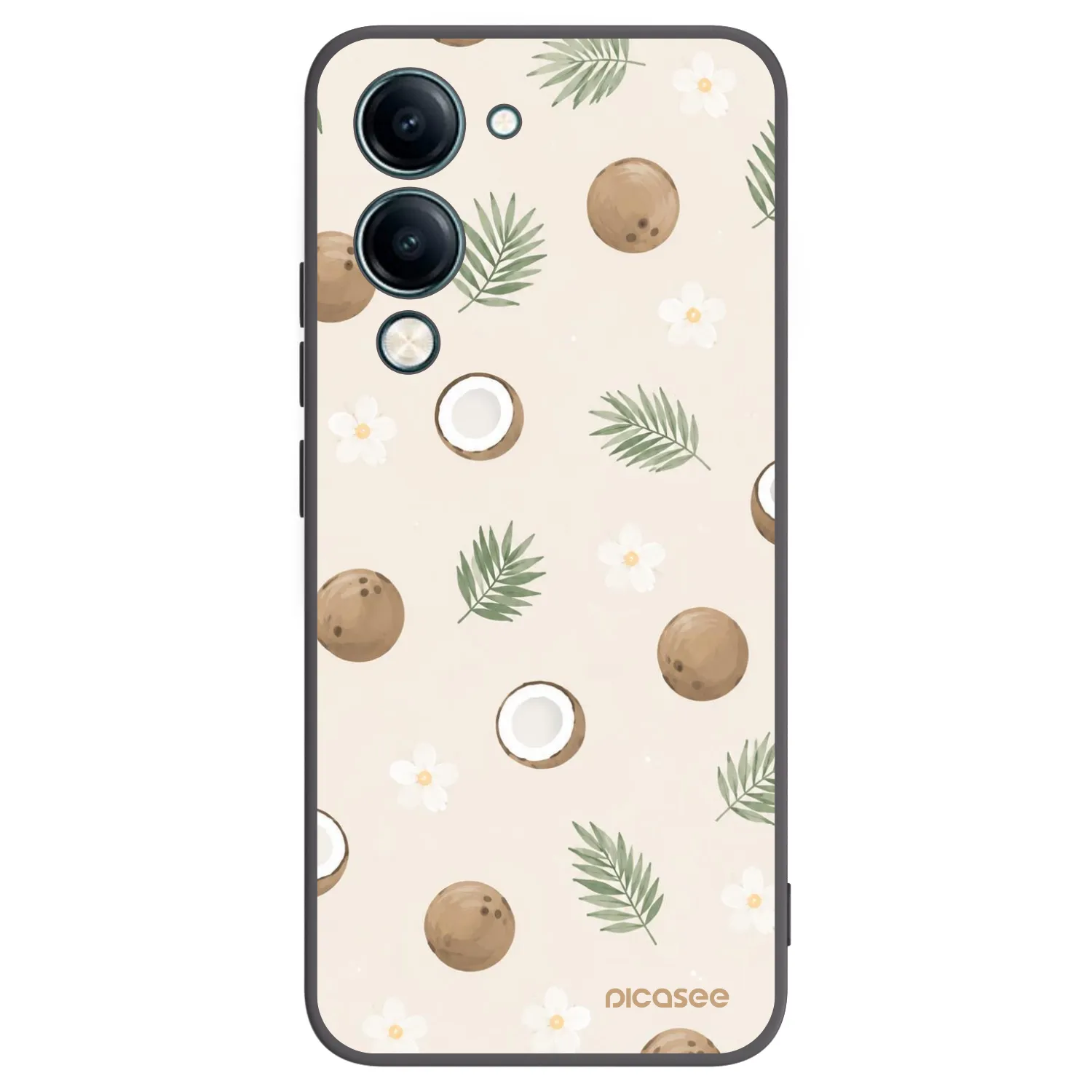 Picasee Vivo Y29s 5G Hülle - Schwarzes Silikon - Coconut Breeze