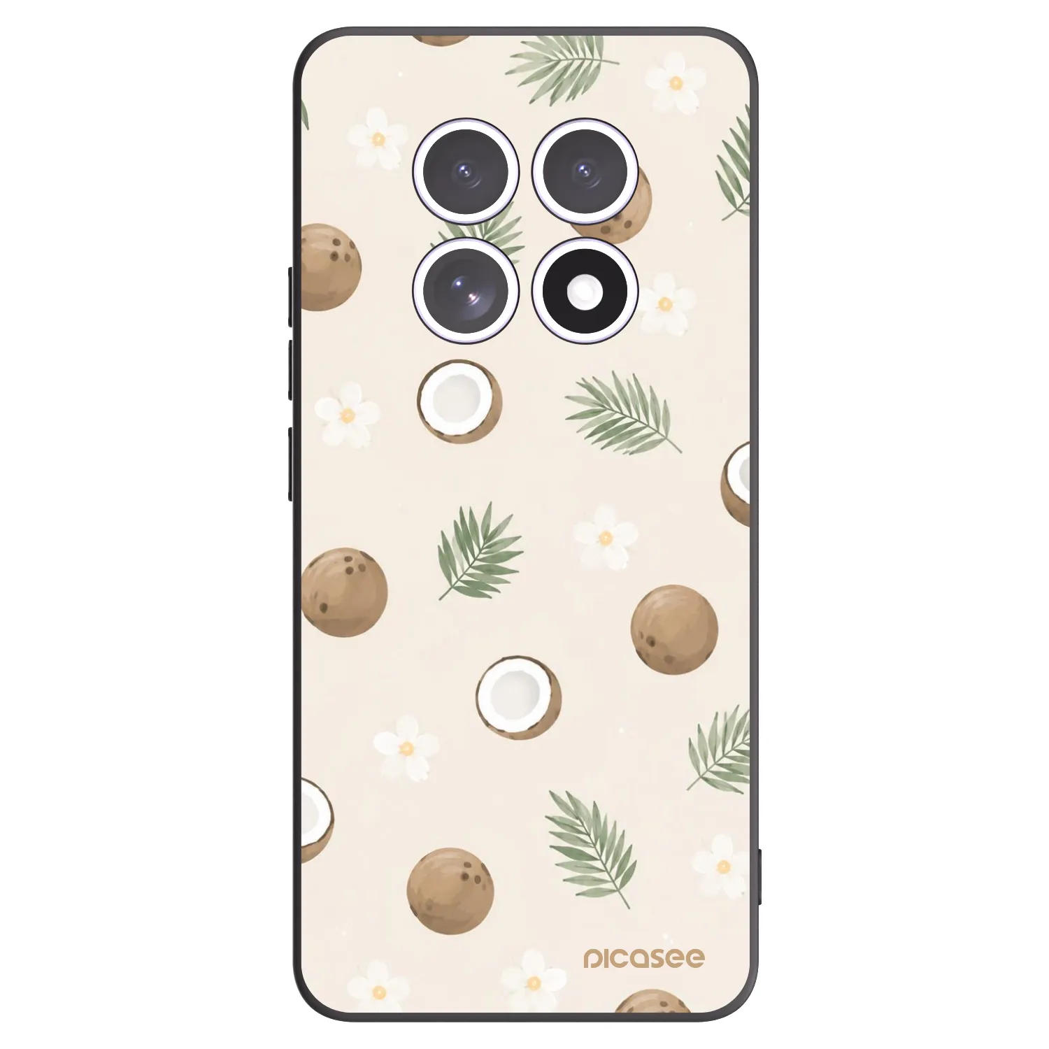 Picasee Xiaomi Redmi Note 15 4G Hülle - Schwarzes Silikon - Coconut Breeze