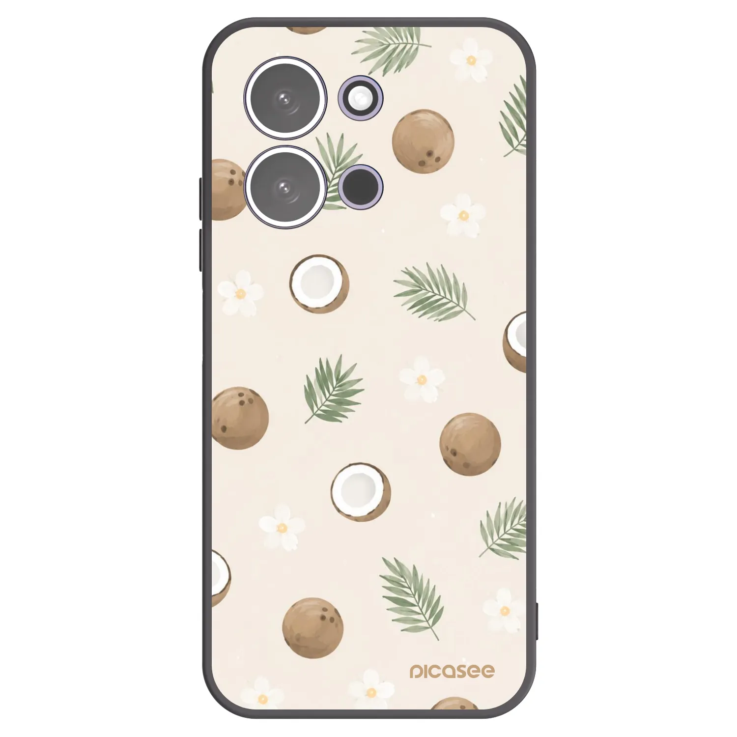 Picasee Xiaomi Redmi 15C 5G Hülle - Schwarzes Silikon - Coconut Breeze