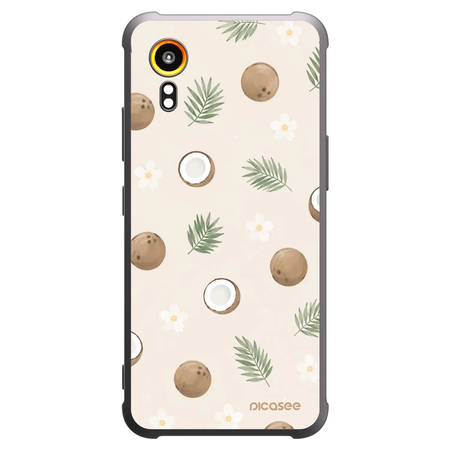 Picasee Samsung Galaxy XCover 7 Hülle - Schwarzes Silikon - Coconut Breeze
