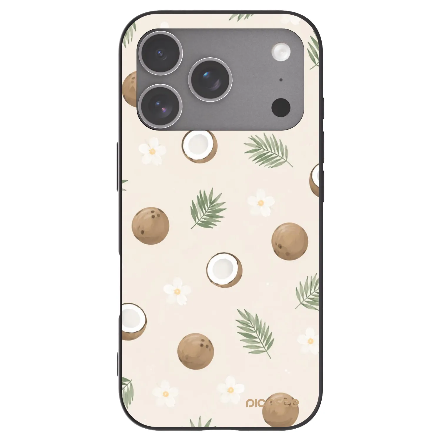 Picasee Apple iPhone 18 Pro Hülle - Schwarzes Silikon - Coconut Breeze