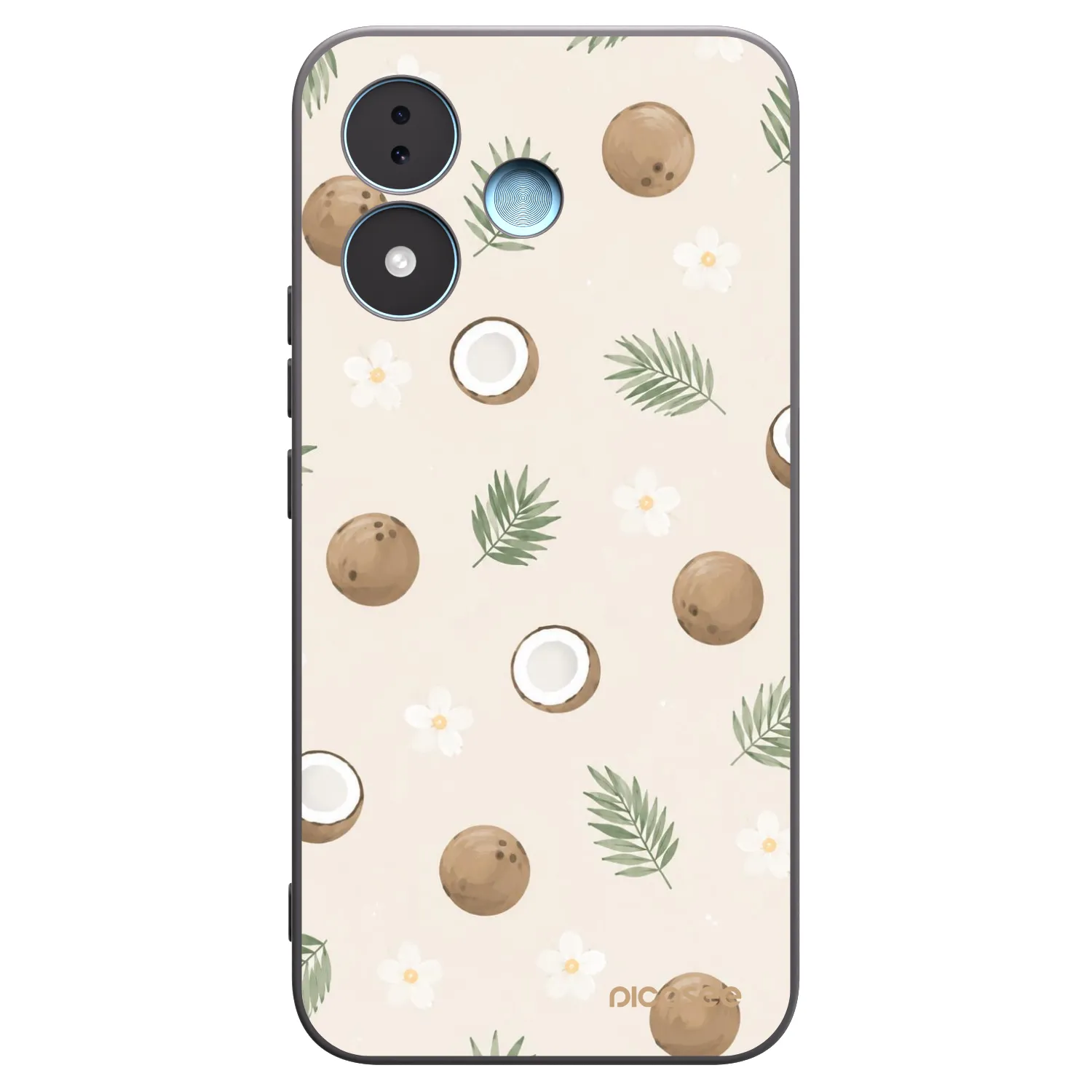 Picasee Xiaomi Redmi Note 17 5G Hülle - Schwarzes Silikon - Coconut Breeze