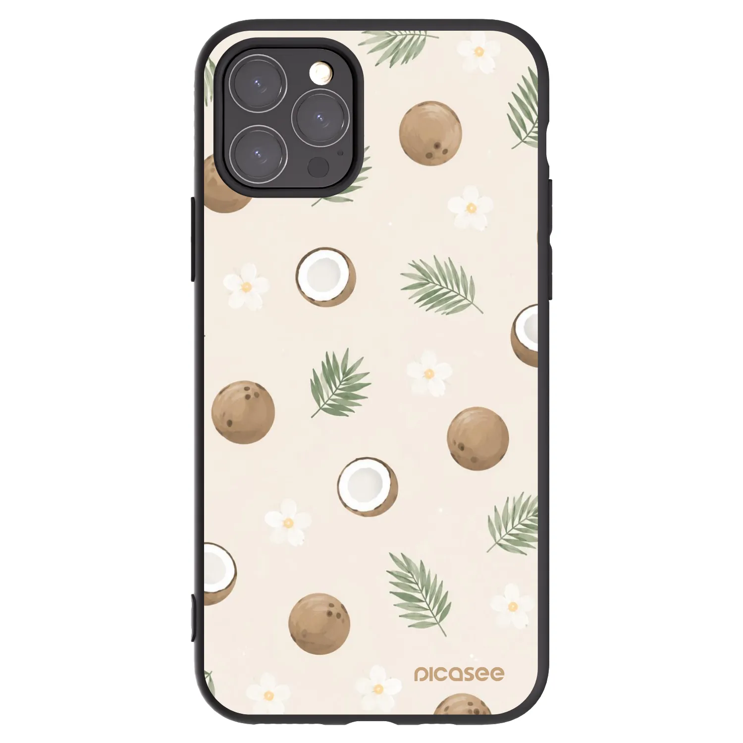 Picasee Apple iPhone 11 Pro Hülle - Schwarzes Silikon - Coconut Breeze