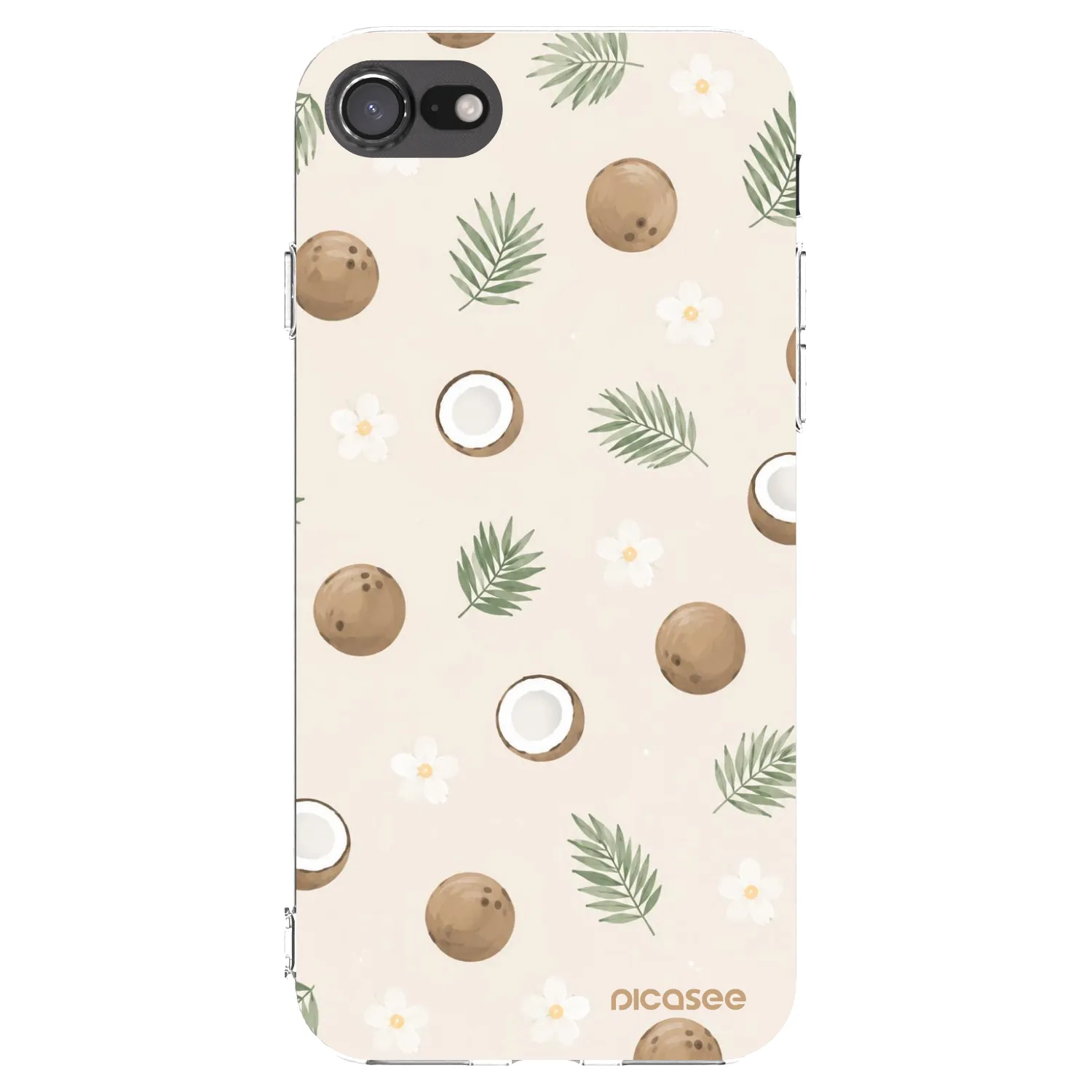 Picasee Apple iPhone 8 Hülle - Transparentes Silikon - Coconut Breeze