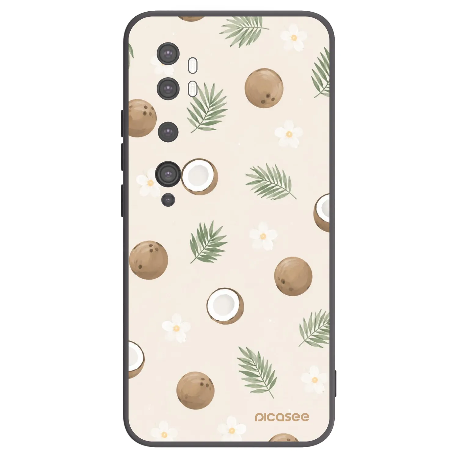 Picasee Xiaomi Mi Note 10 (Pro) Hülle - Schwarzes Silikon - Coconut Breeze
