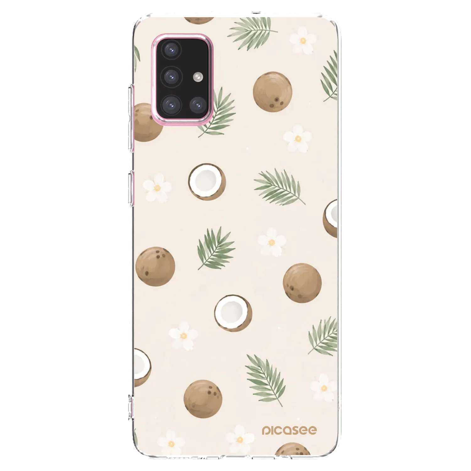 Picasee Samsung Galaxy A71 A715F Hülle - Transparentes Silikon - Coconut Breeze